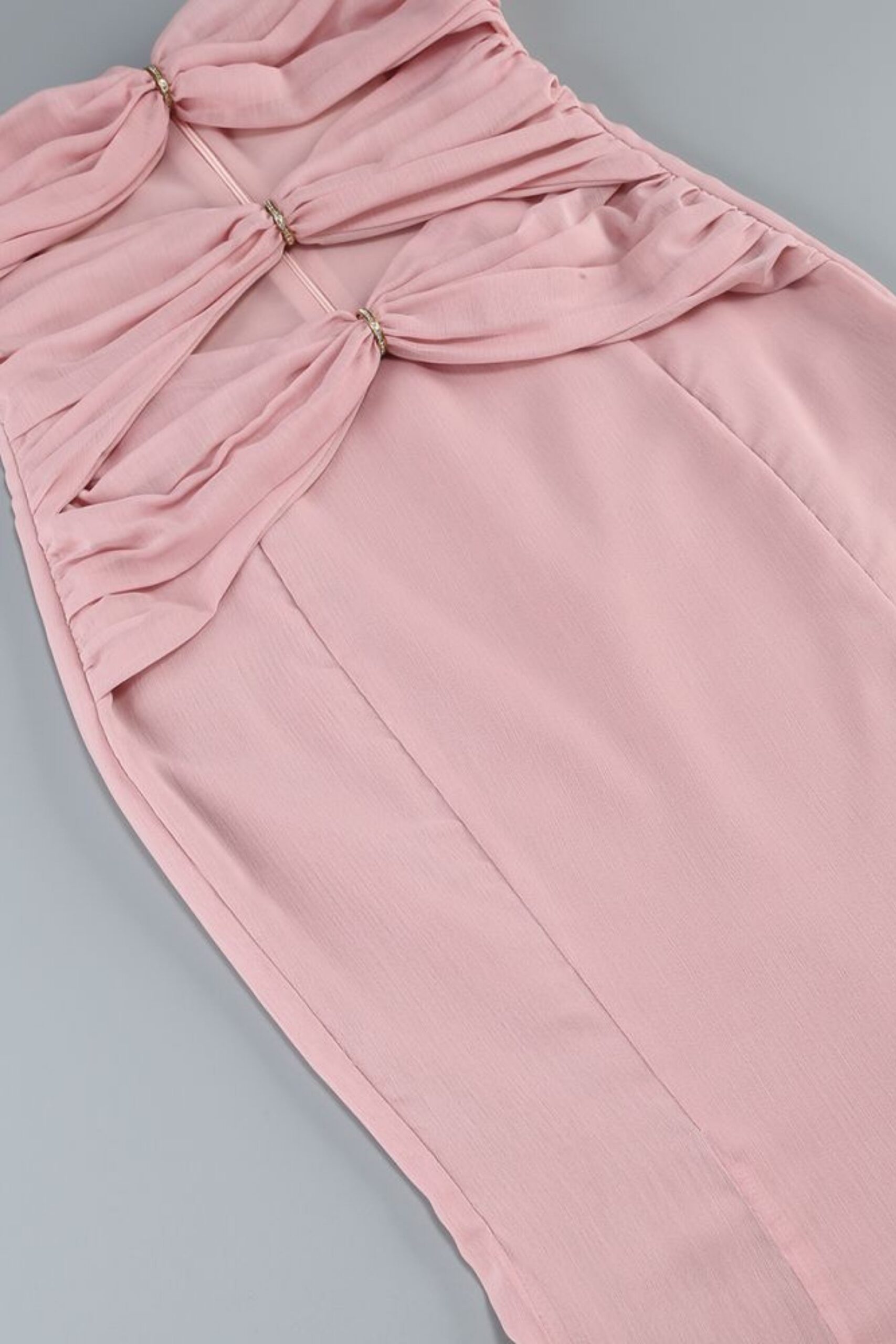 PINK TULLE SLEEVELESS MERMAID MAXI PROM DRESS