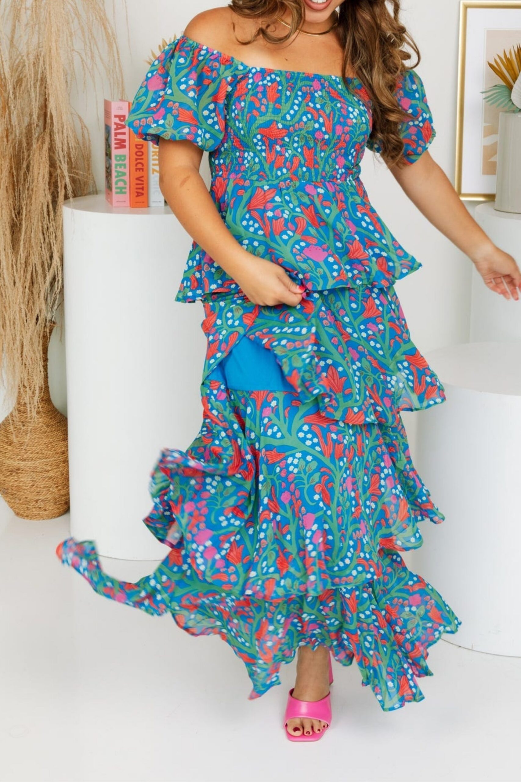 ENDLESS LIGHT FLORAL MAXI DRESS FOR WEDDING GUEST