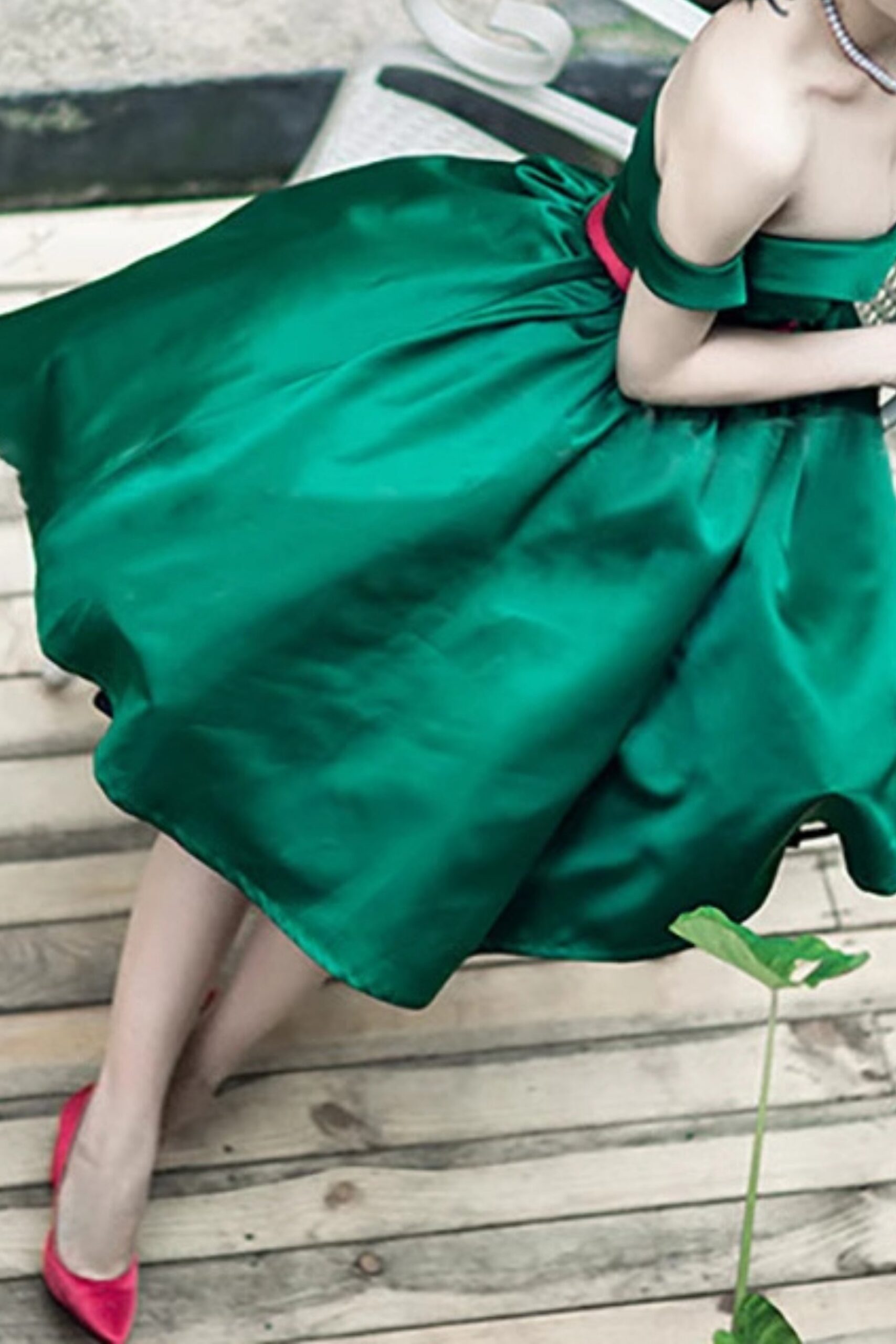 SLEEVELESS GREEN MIDI DRESS, CASUAL DAY DRESS