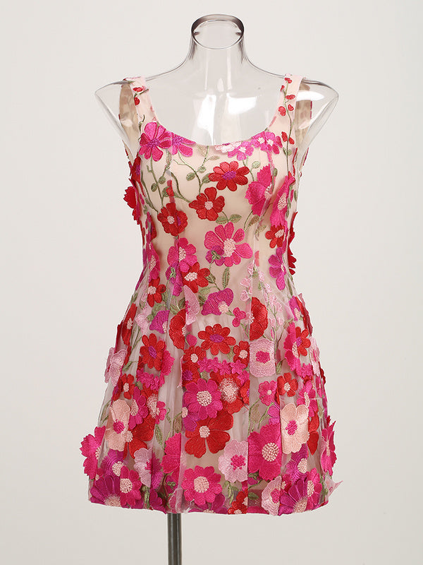 FLORAL MINI DRESS FOR WEDDING GUEST