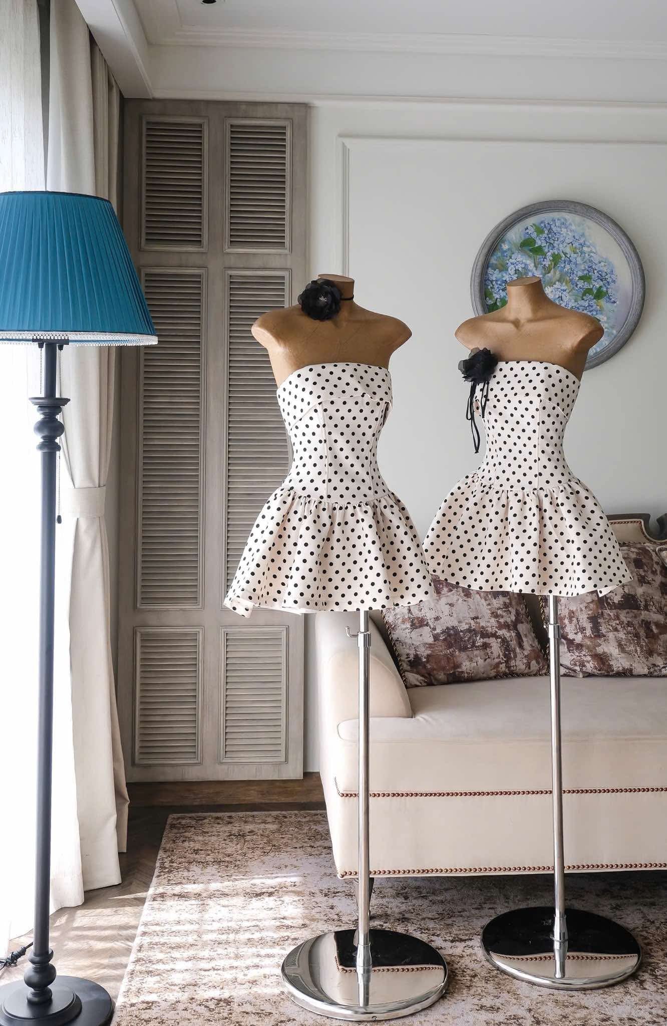 LUMI DOT STRAPLESS MINI DRESS FOR PARTY