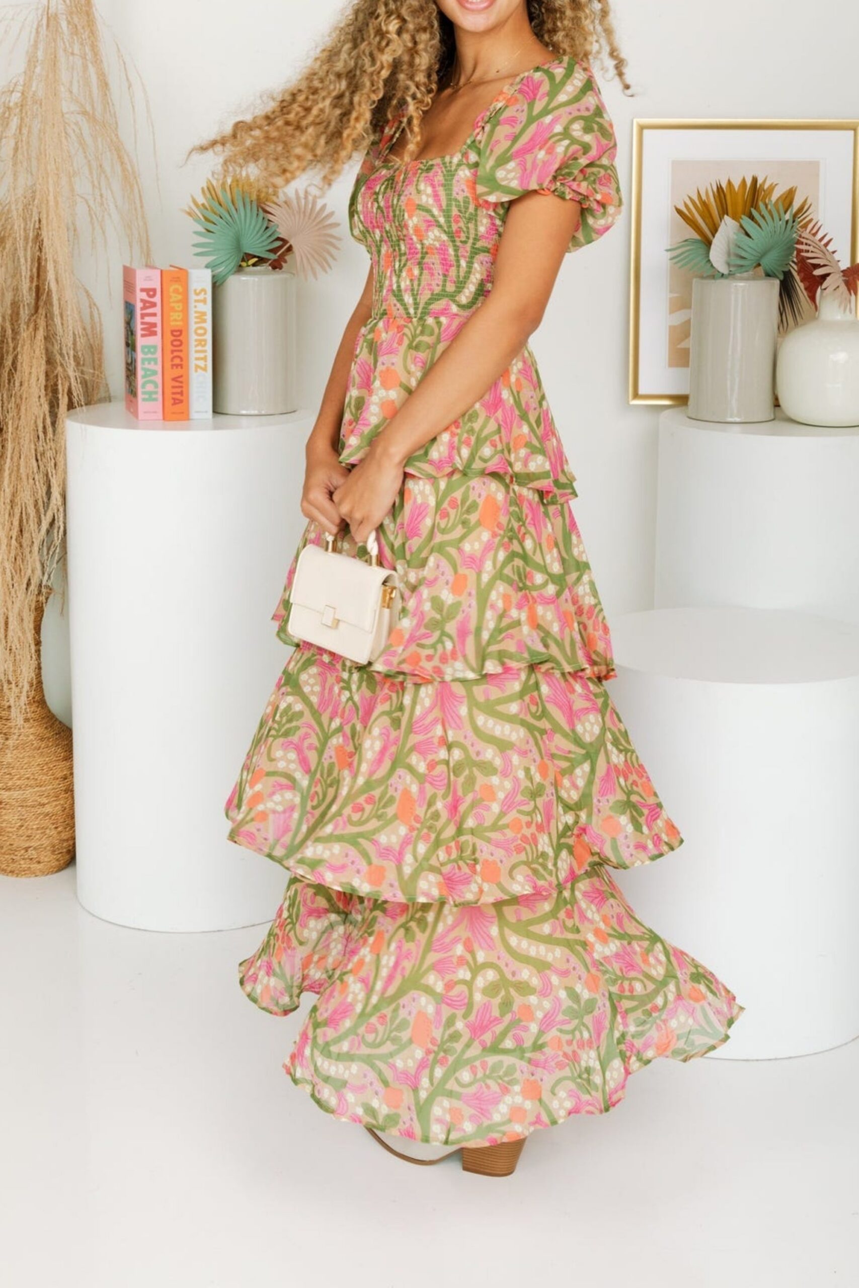 ENDLESS LIGHT FLORAL MAXI DRESS FOR WEDDING GUEST