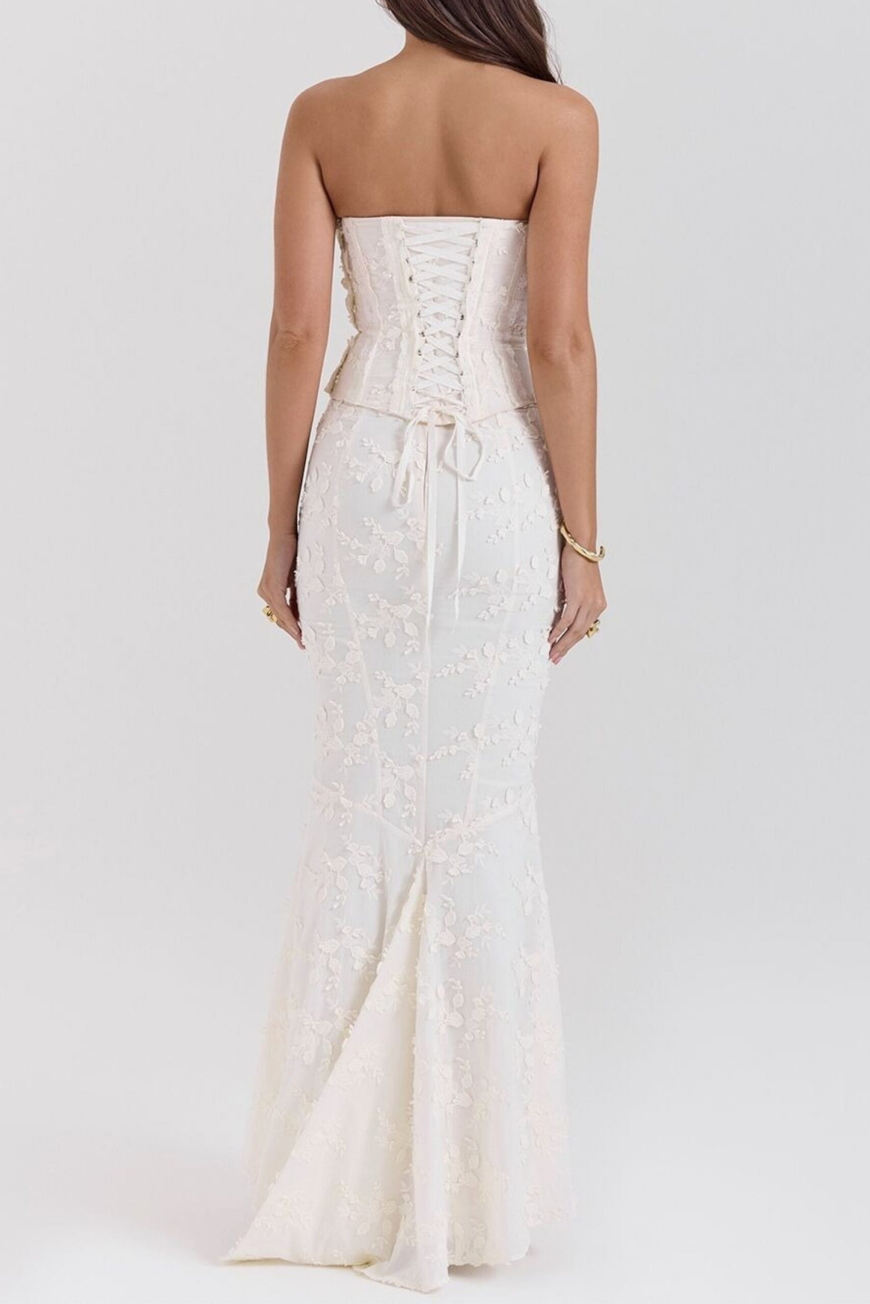 FLORAL MERMAID MAXI DRESS SET FOR WEDDING GUEST