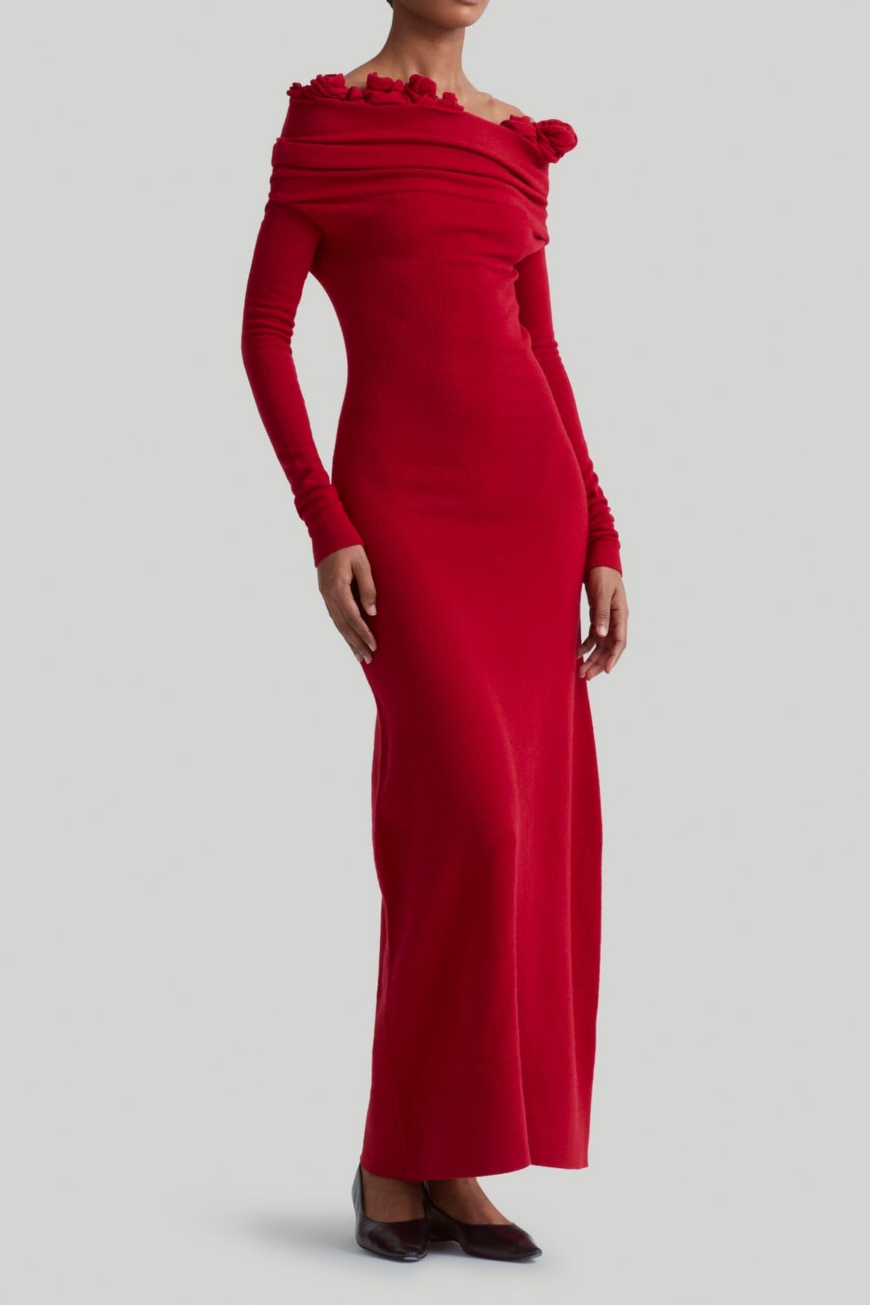 OFF-SHOULDER FLORAL MAXI DRESS FOR EVENTS