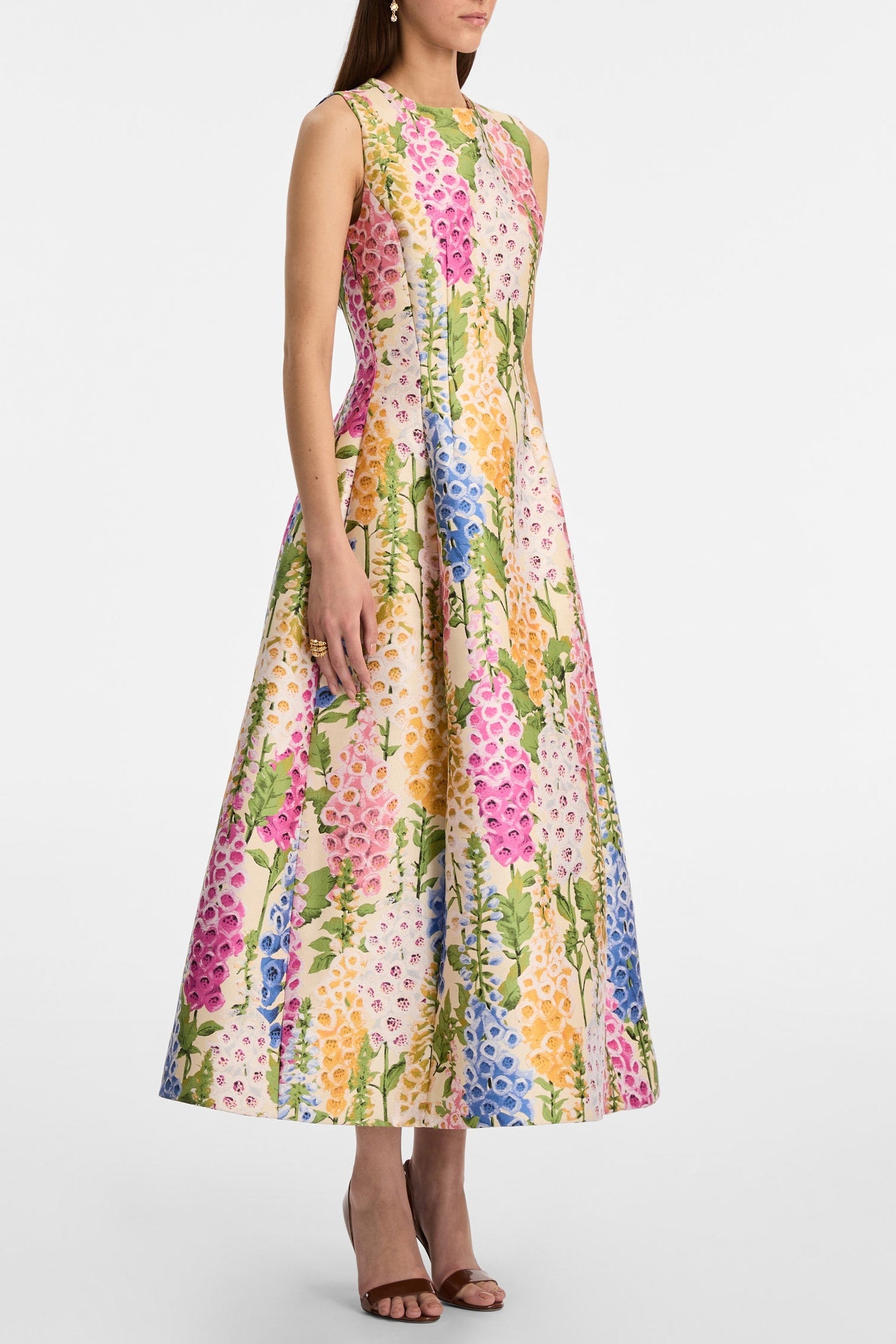 ZENOBIA PRINT SLEEVELESS MAXI DRESS FOR PARTIES