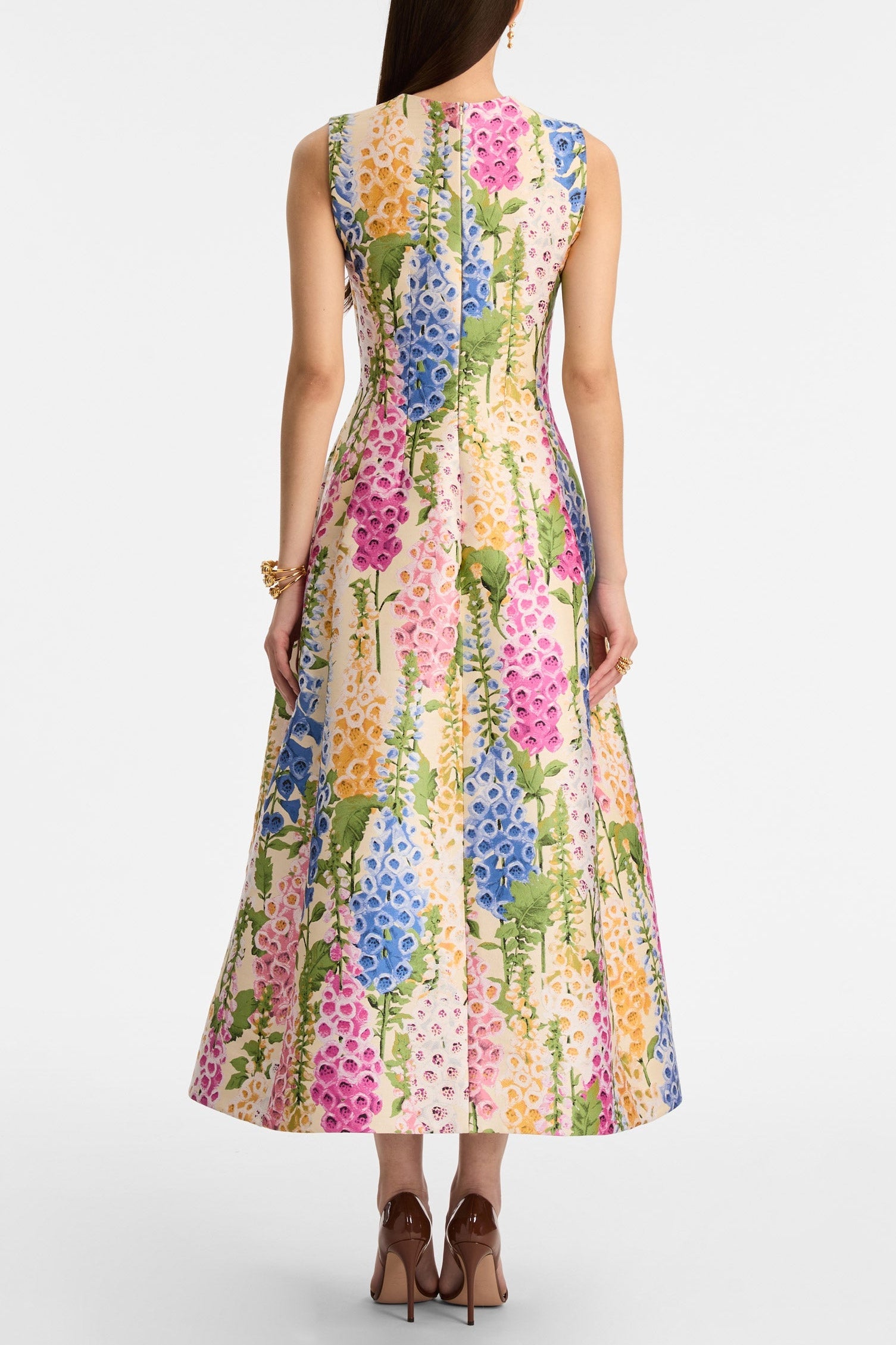 ZENOBIA PRINT SLEEVELESS MAXI DRESS FOR PARTIES