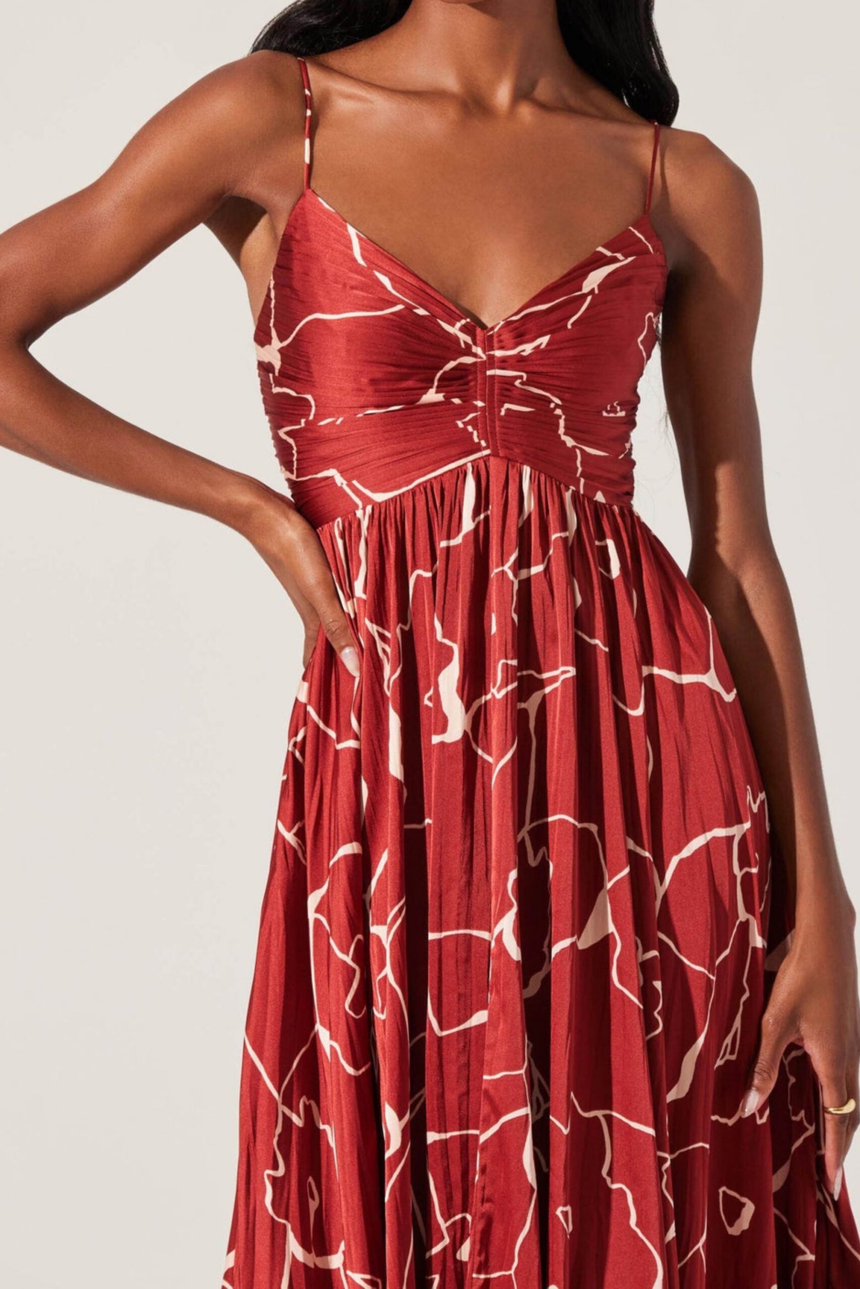 MAEVE PLEATED MIDI DRESS FOR WEDDING GUEST
