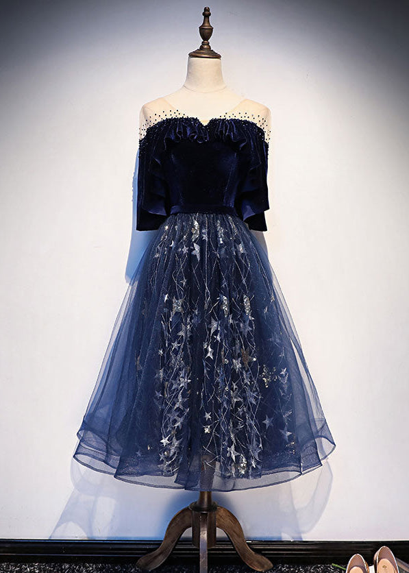 18_33d244f5-76d3-4351-b260-290bcc967937 BLUE TULLE LACE MIDI PROM DRESS