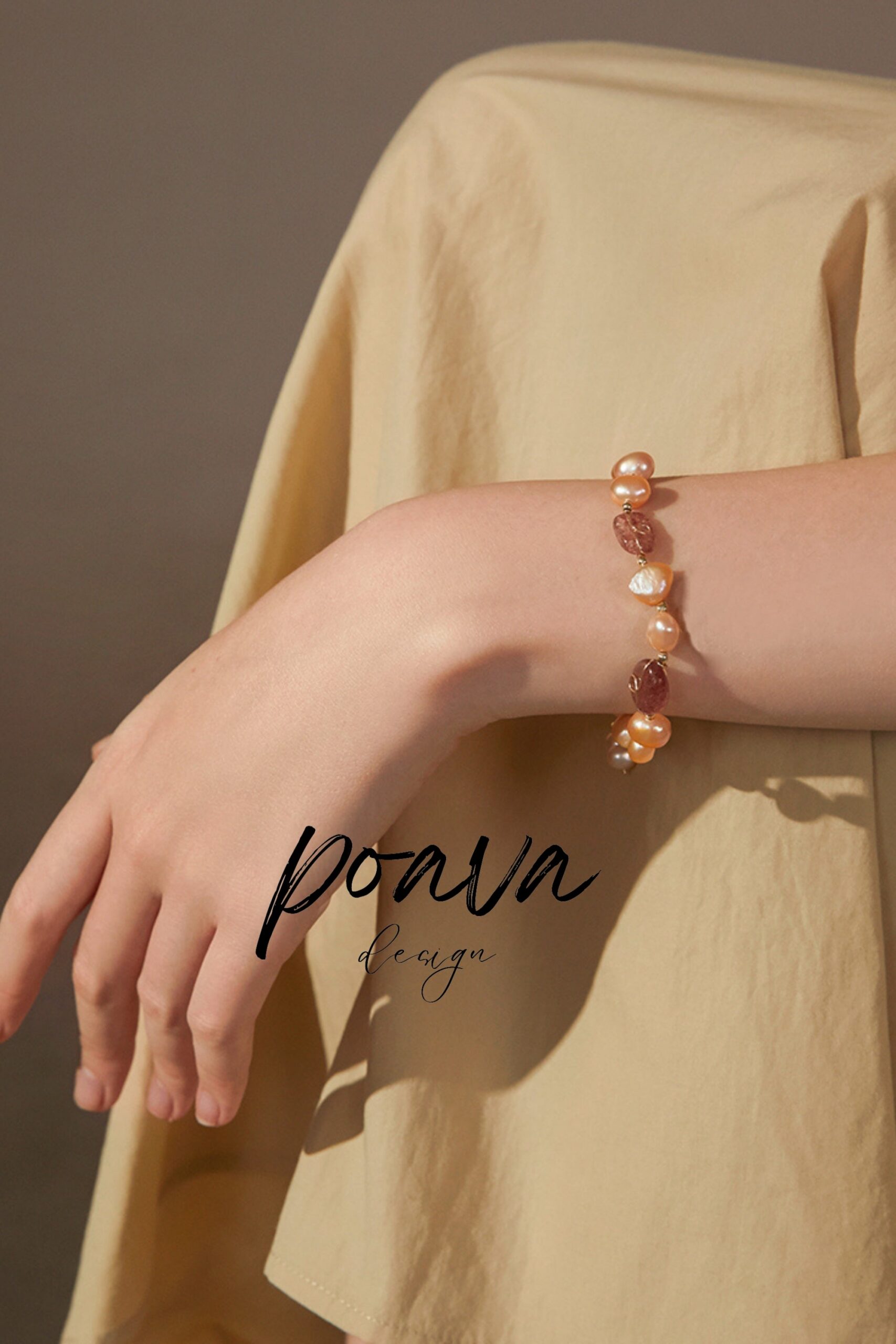 STRAWBERRY PEARL BEAD BRACELET FOR WEDDING