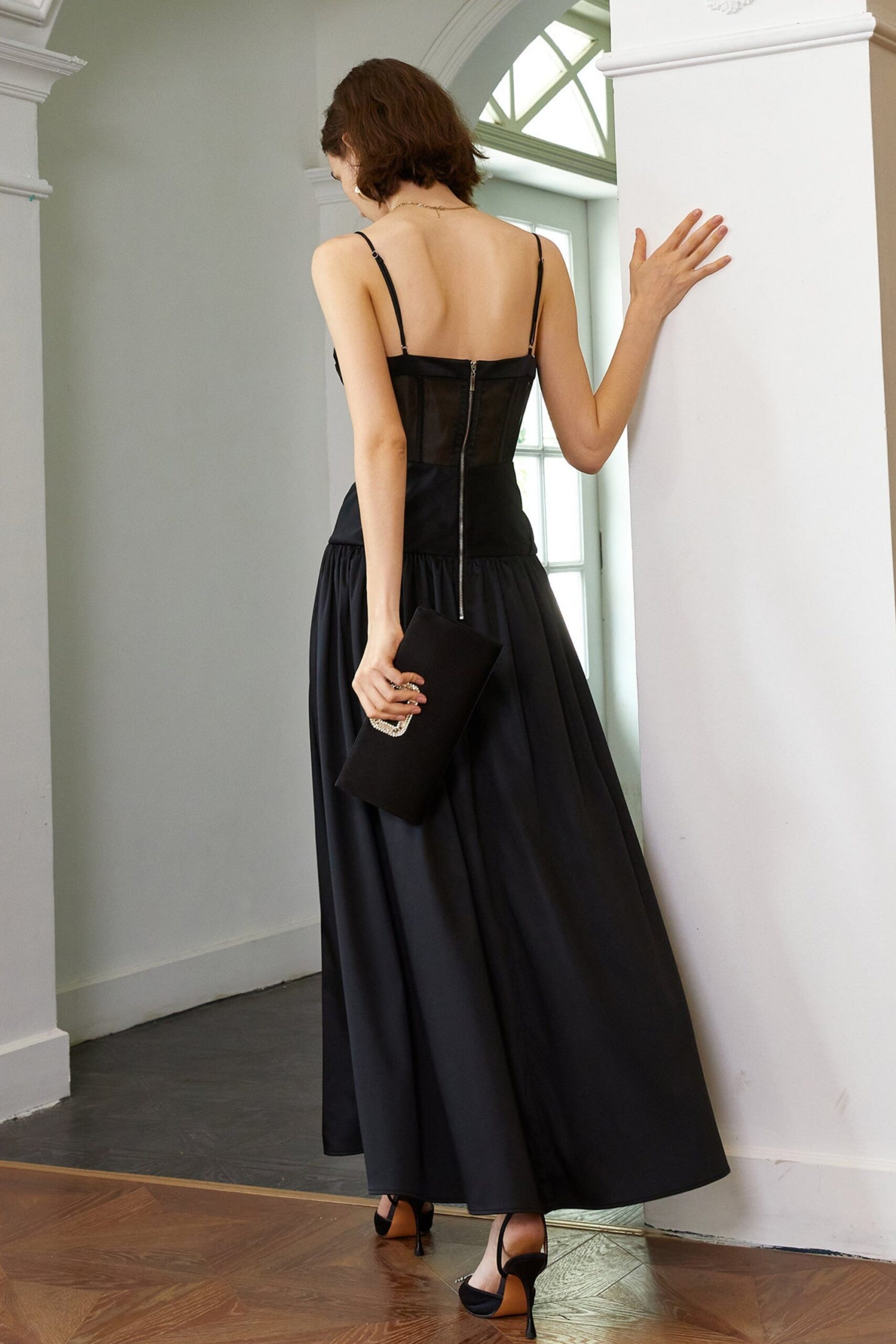 FISHBONE TUBE MAXI DRESS FOR FORMAL EVENTS