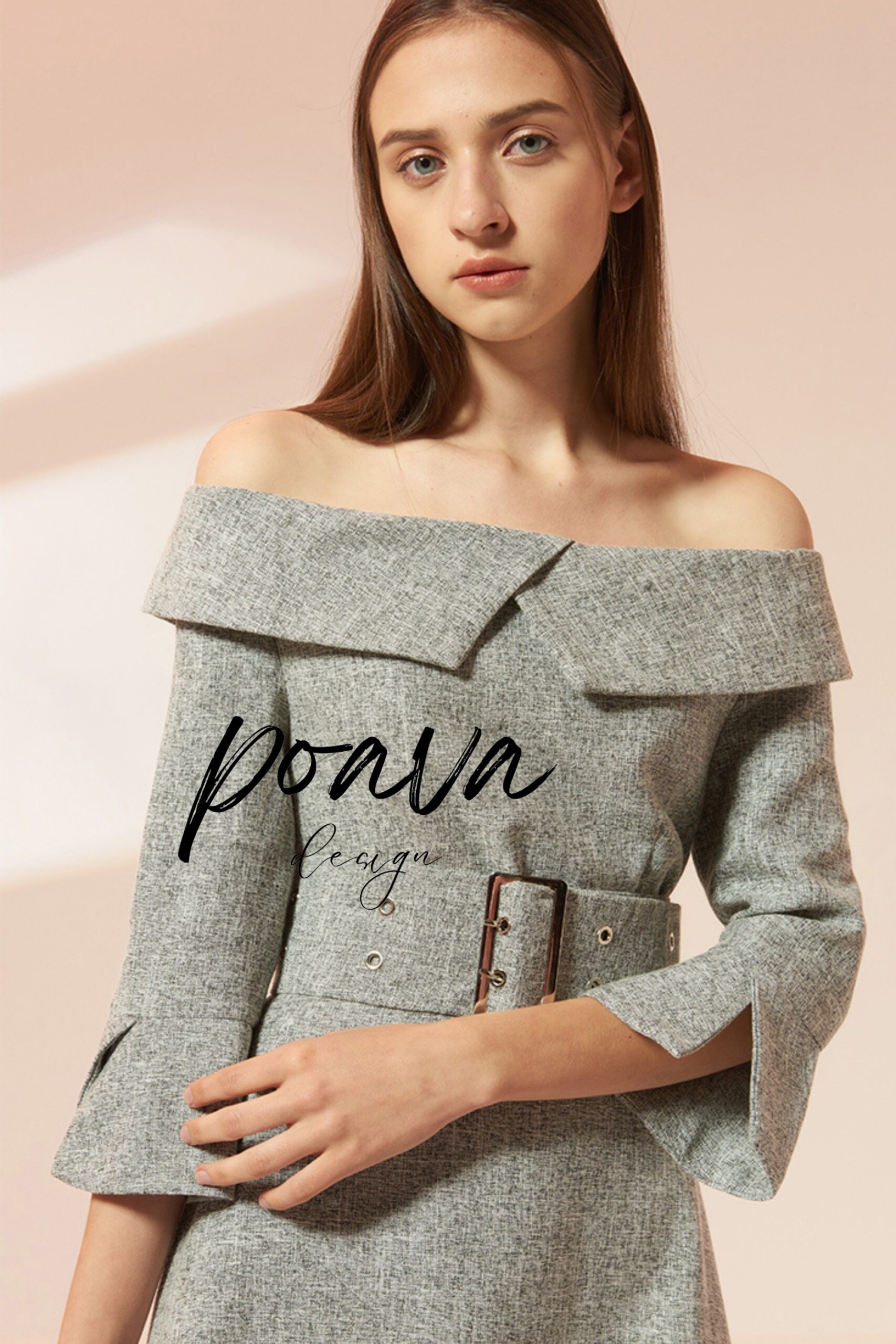 OFF SHOULDER BELTED MINI DRESS FOR PARTY