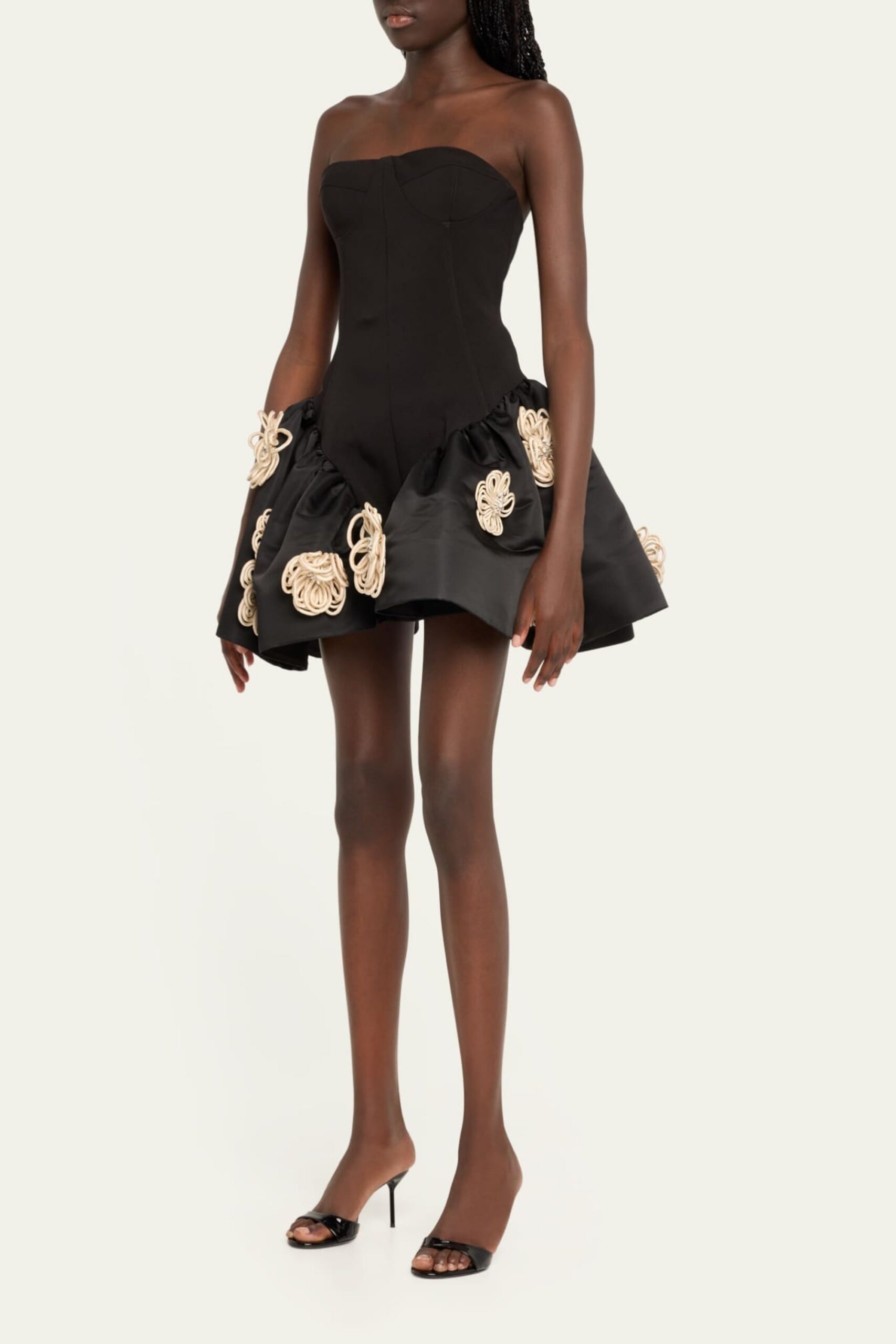 FLORAL BANDAGE MINI DRESS FOR PARTY