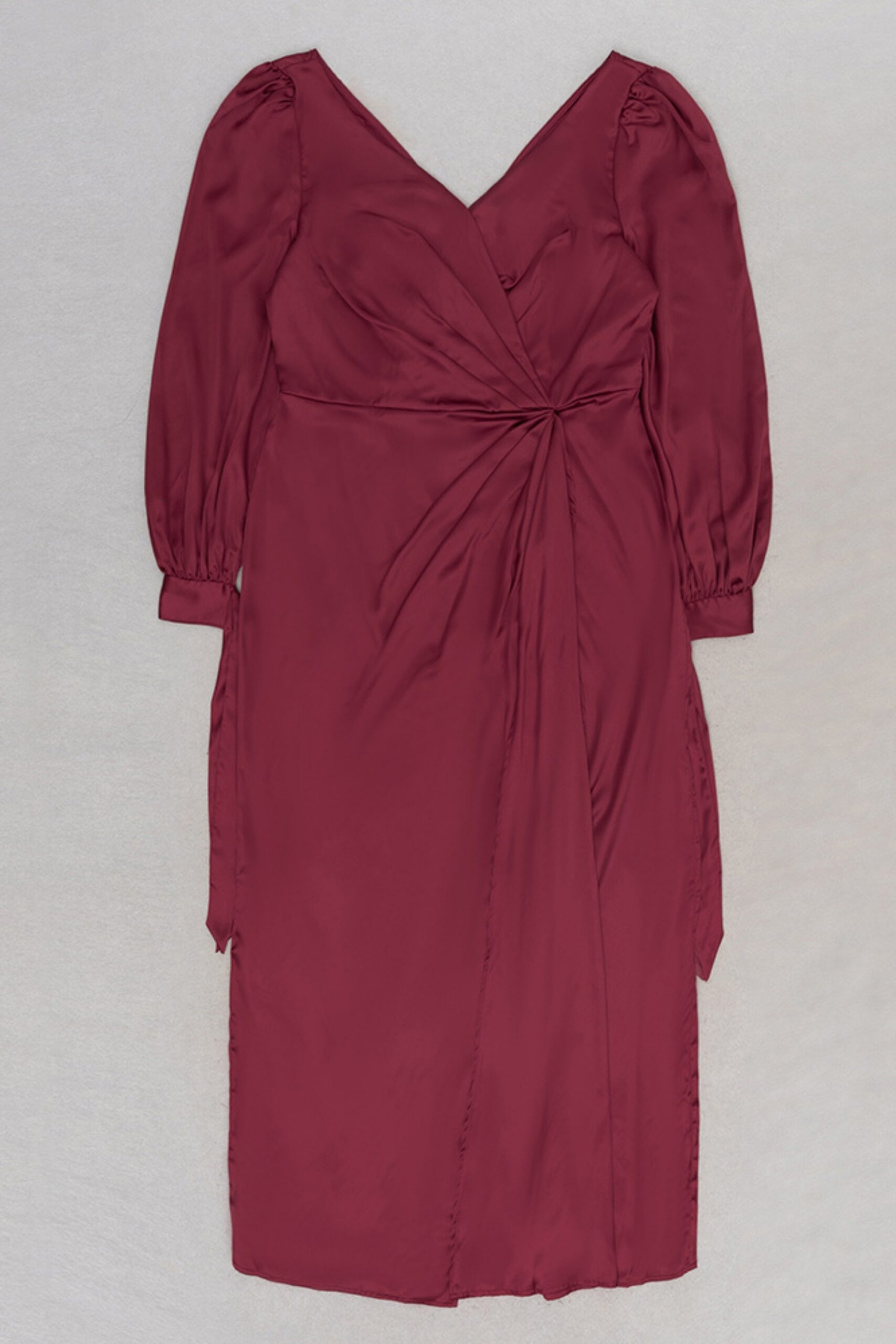V-NECK HIGH SPLIT MAXI DRESS FOR PARTY NIGHT