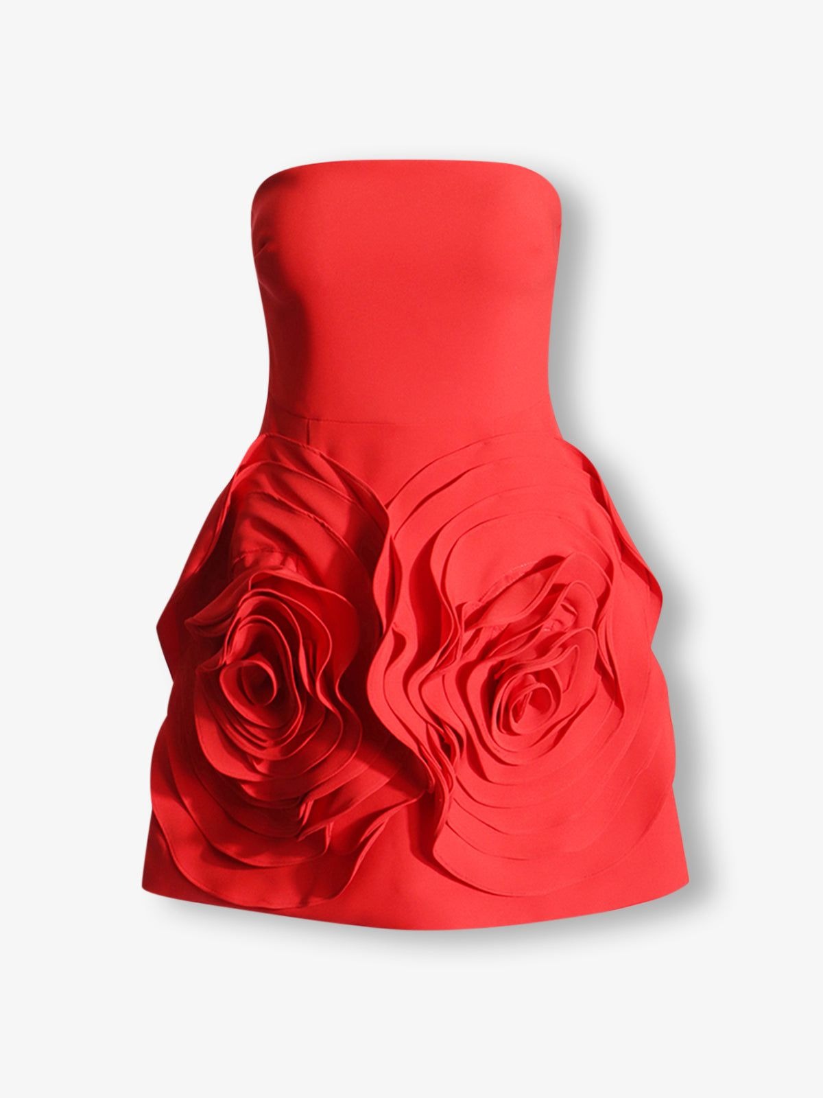 SHAHA FLORAL STRAPLESS MINI DRESS FOR PARTY