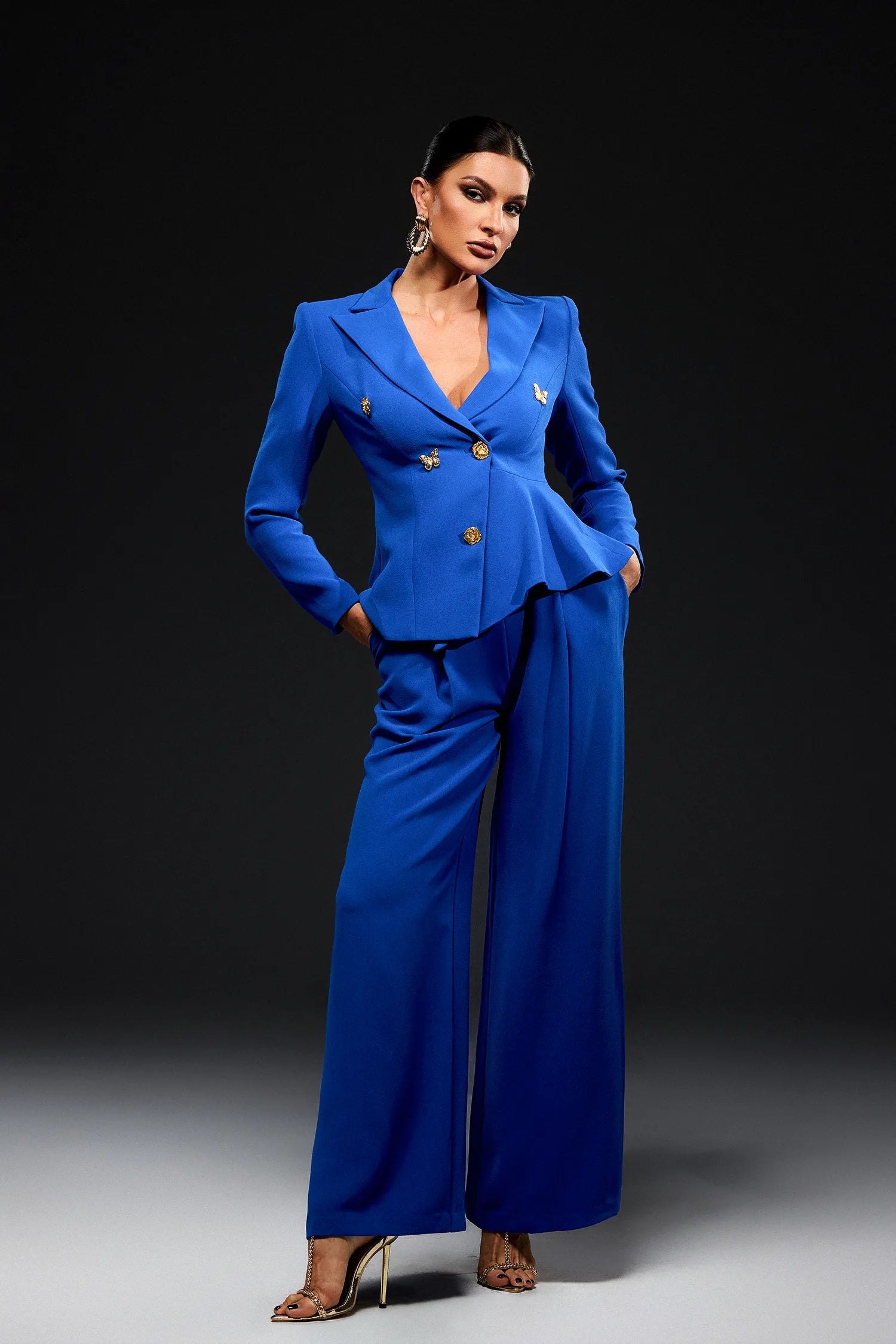 LEXI V-NECK LONG SLEEVE TWO-PIECE SET FOR PARTY
