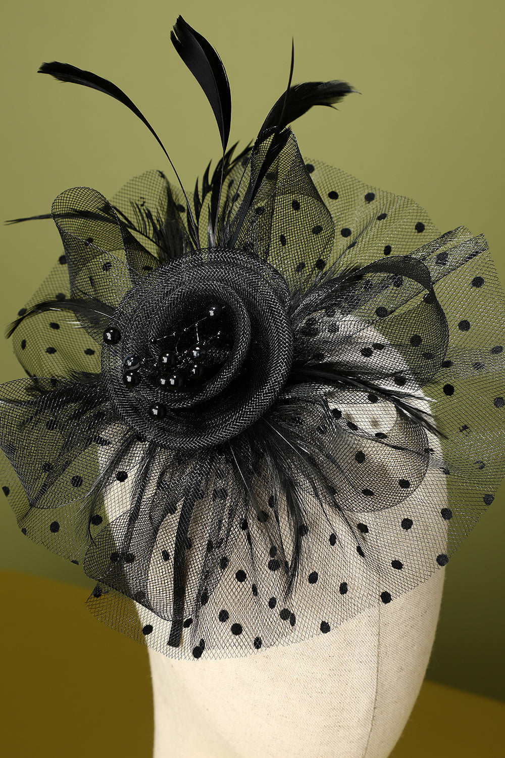 1920S FEATHER TULLE HEADBAND, GATSBY WEDDING PARTY