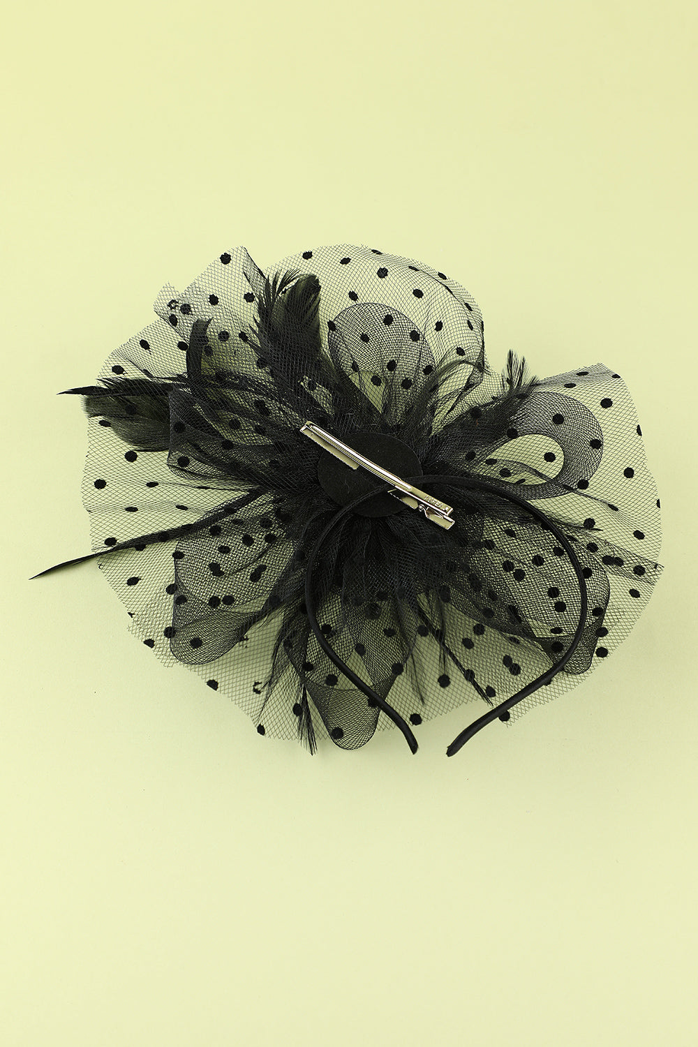 1920S FEATHER TULLE HEADBAND, GATSBY WEDDING PARTY