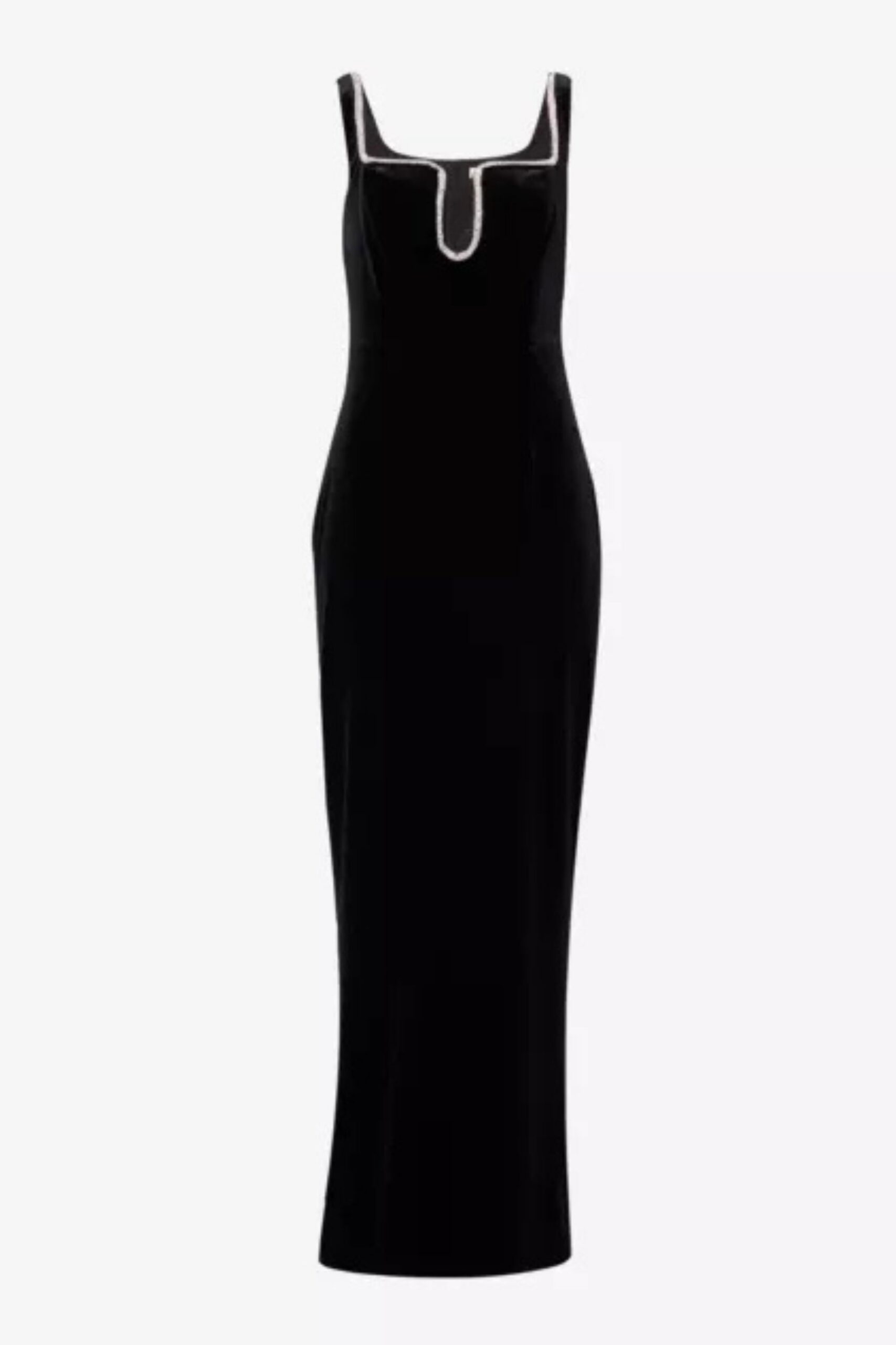 CRYSTAL VELVET MAXI DRESS FOR EVENING