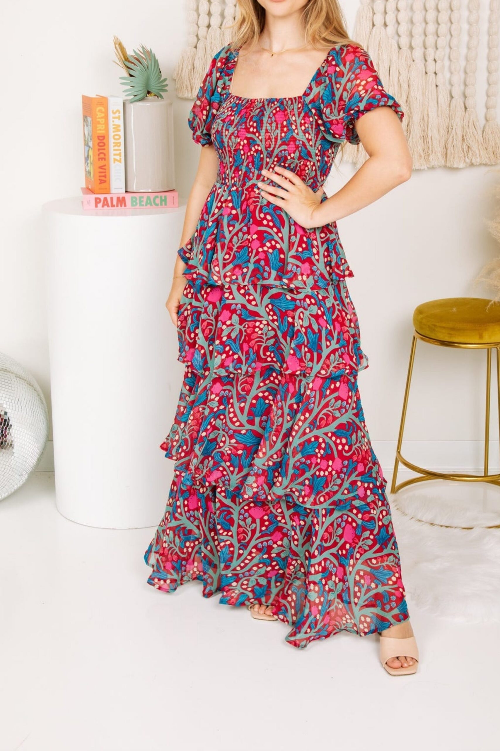 ENDLESS LIGHT FLORAL MAXI DRESS FOR WEDDING GUEST