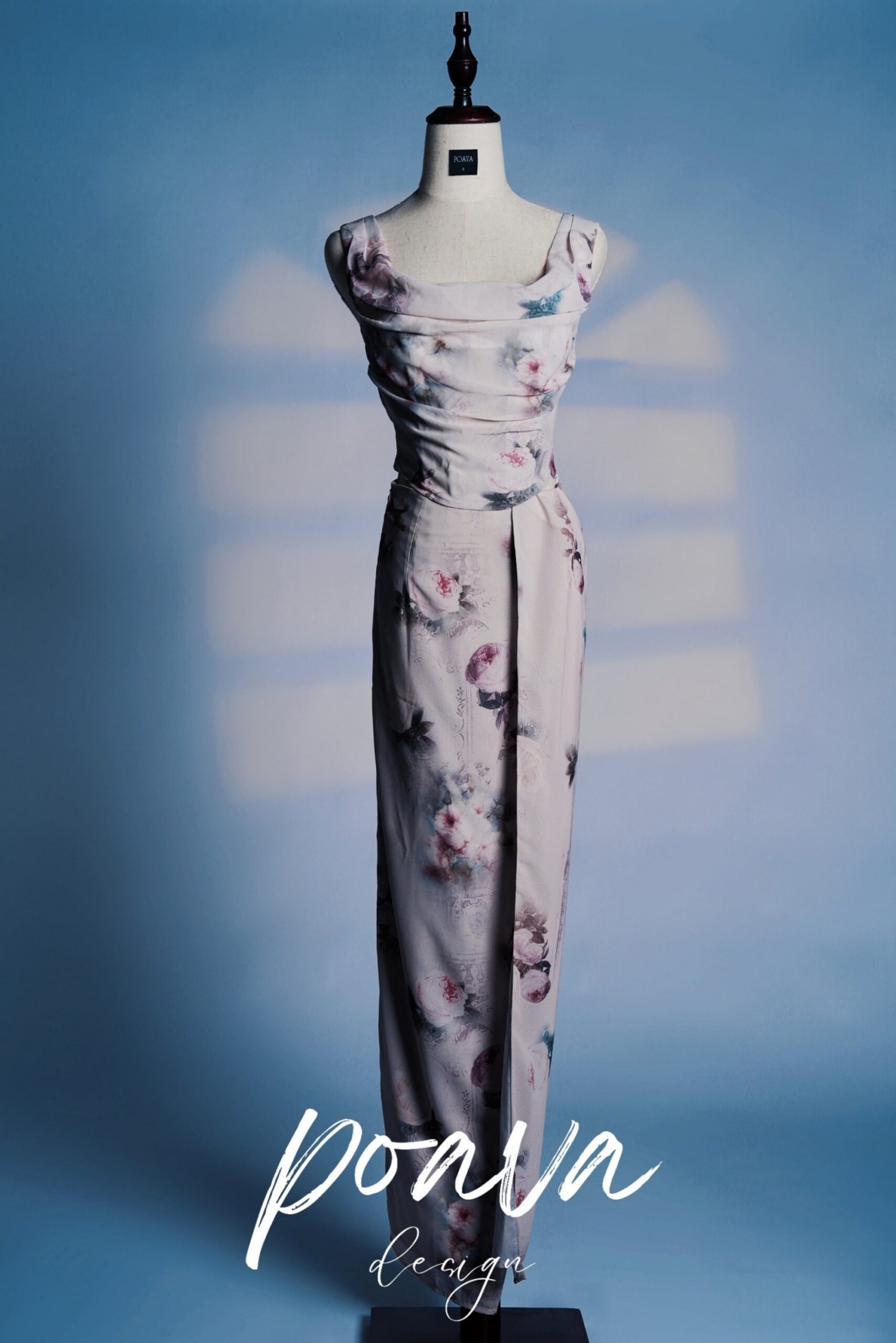 FLORAL MAXI TWO-PIECE SET, BOHO PARTY DRESS
