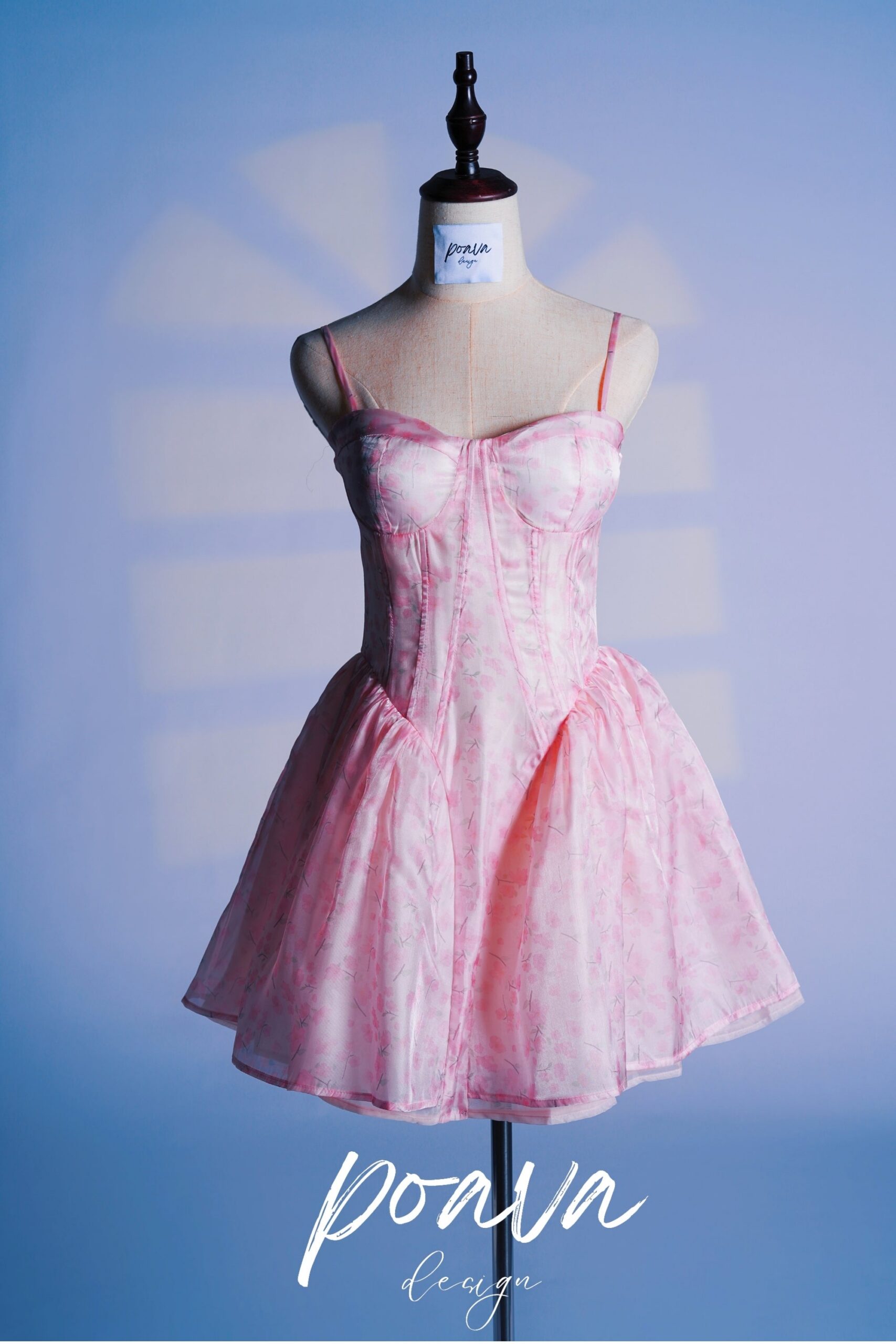 FLORAL PINK MINI DRESS FOR PARTY