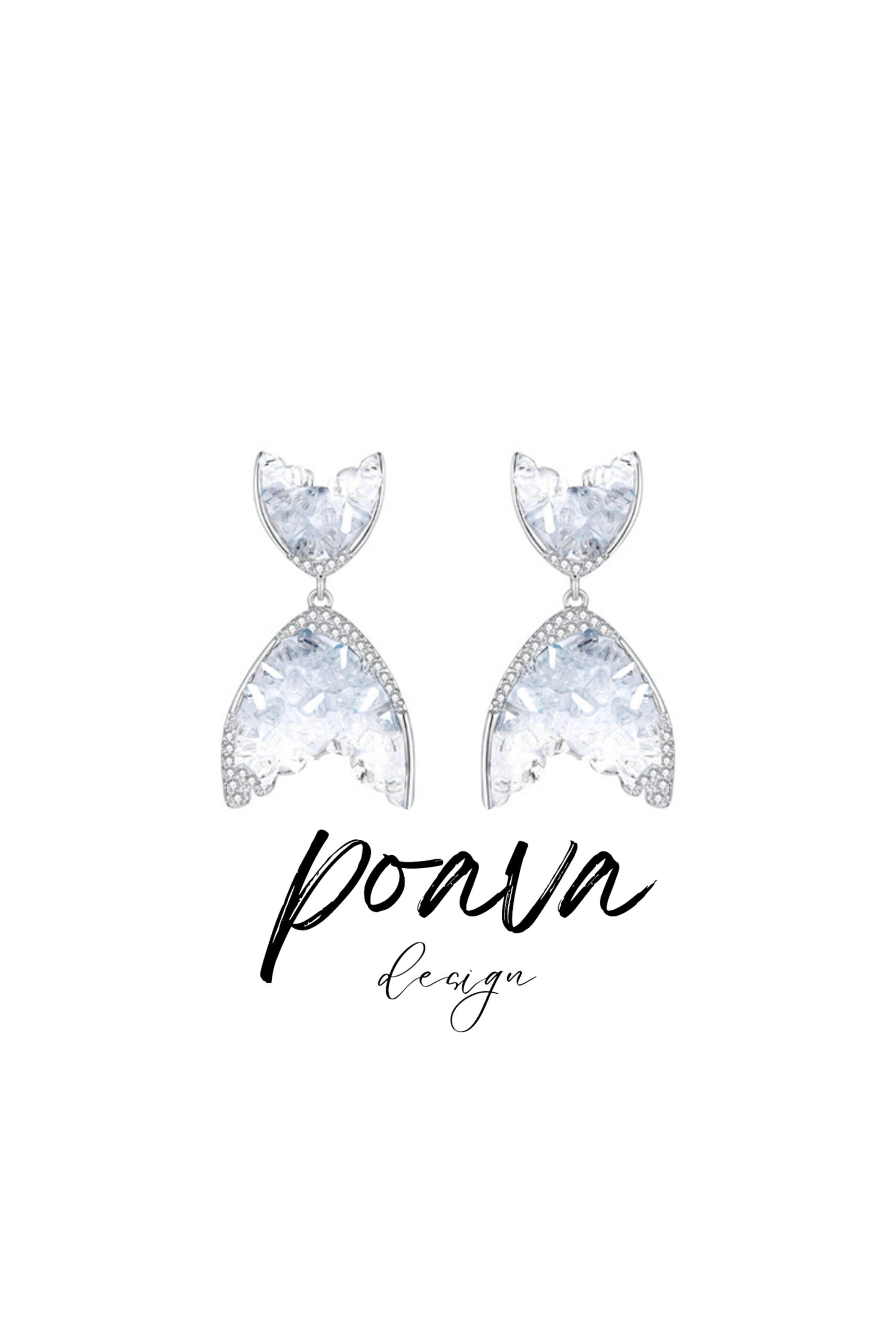 GLITTERING MERMAID EARRINGS FOR WEDDING PARTY