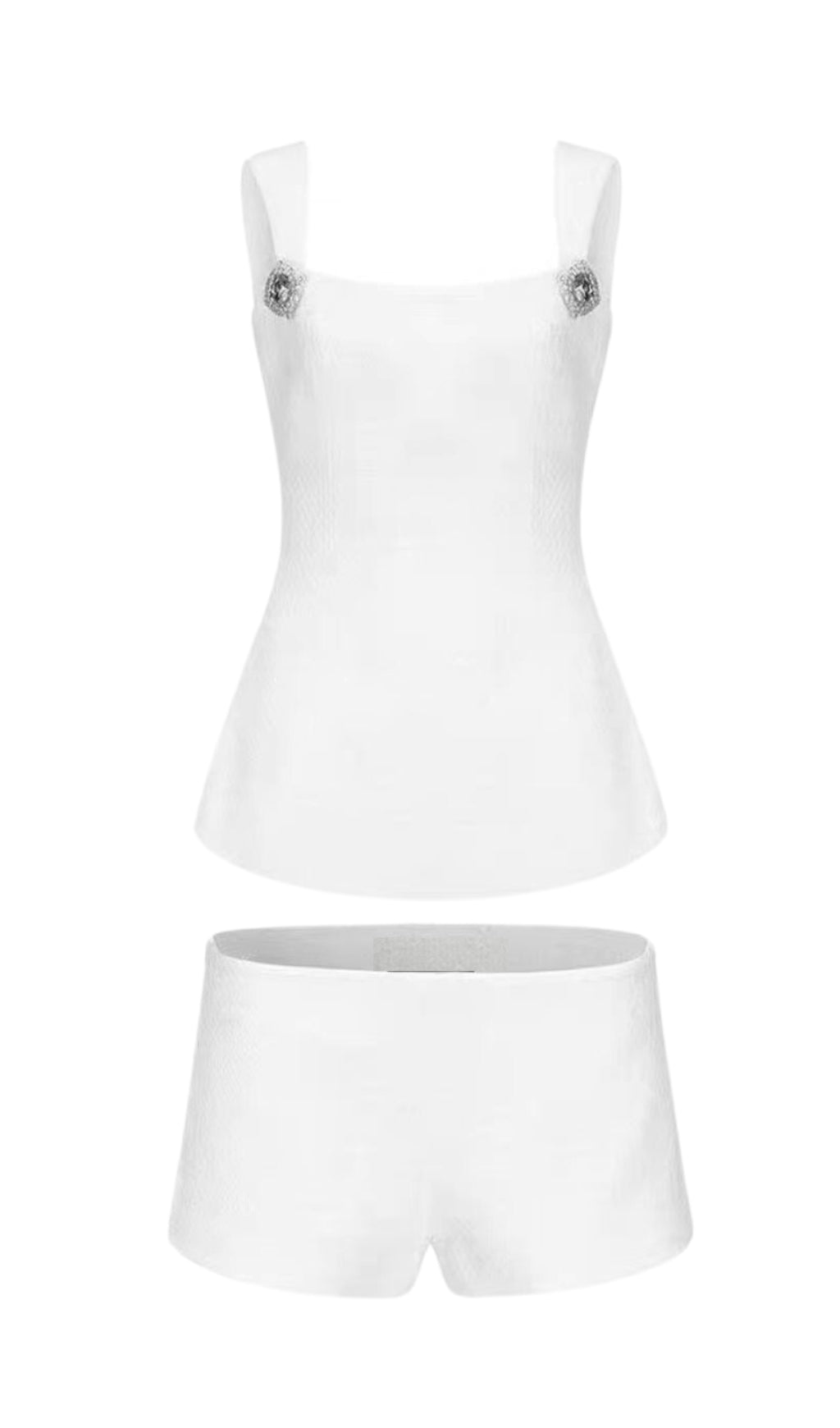 RHINESTONE BOW SET, WHITE, FORMAL PARTY WEAR