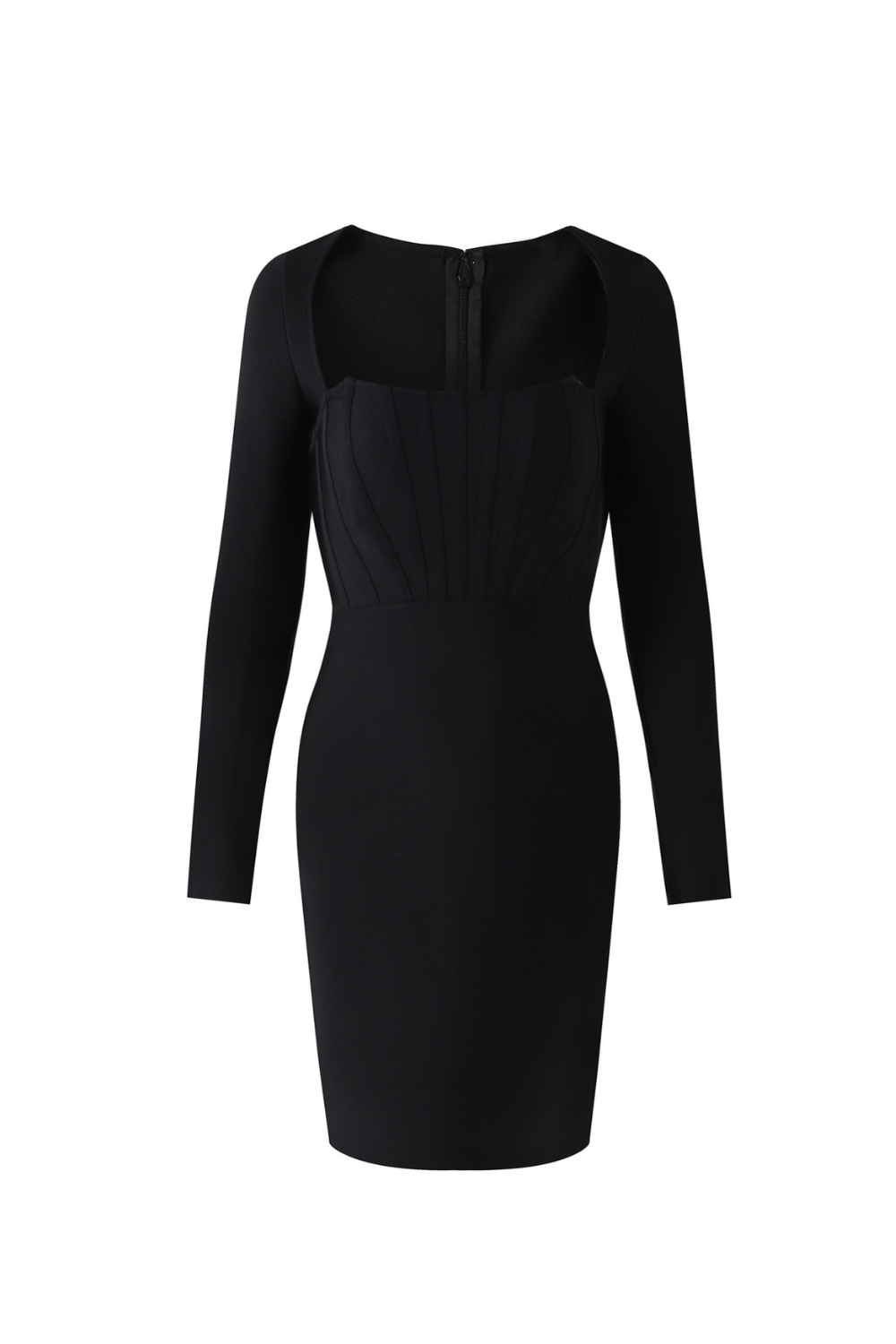 ALEXANDRA BLACK BODYCON BANDAGE MINI DRESS
