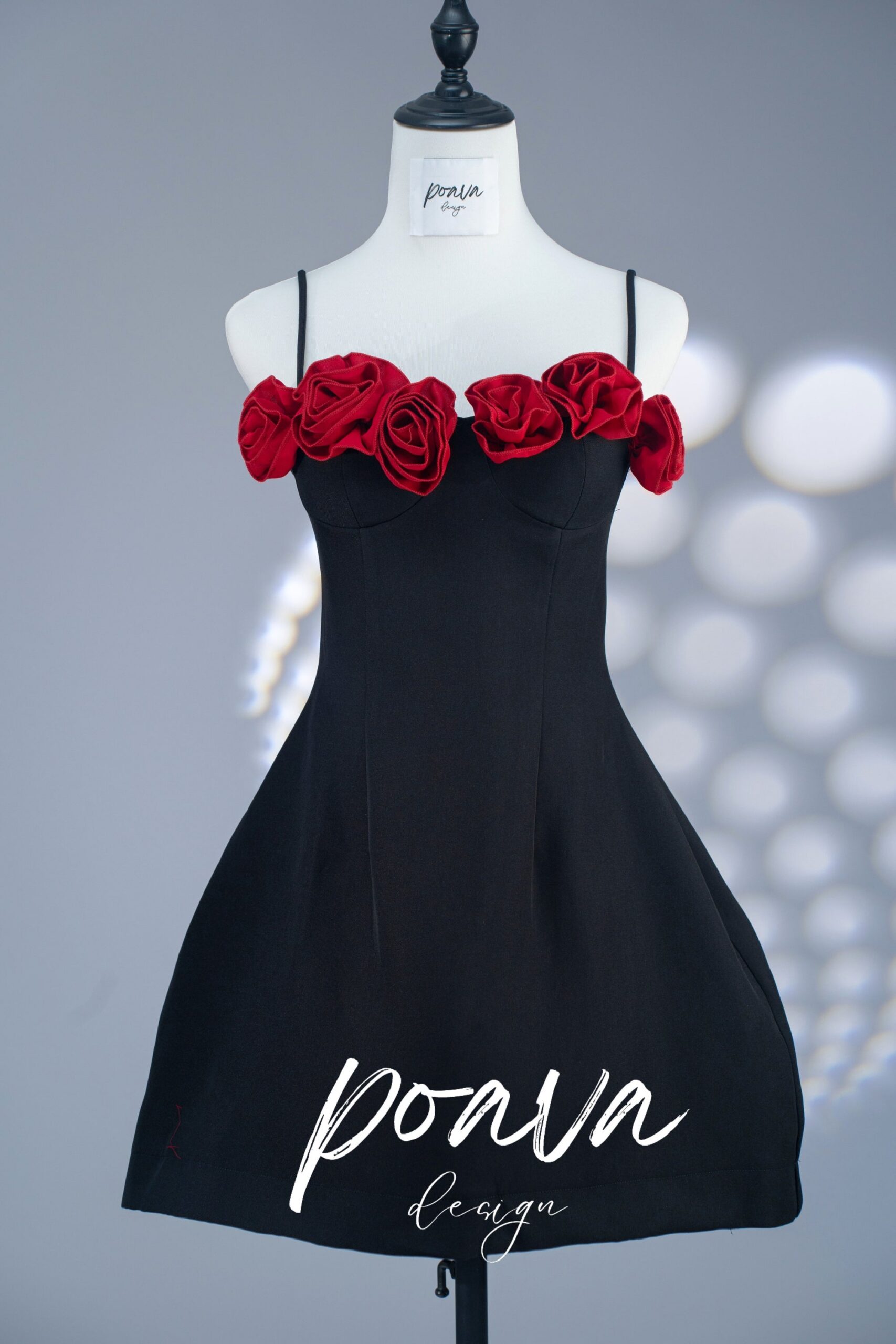 RONJA FLOWER MINI DRESS, SPAGHETTI STRAP, PARTY
