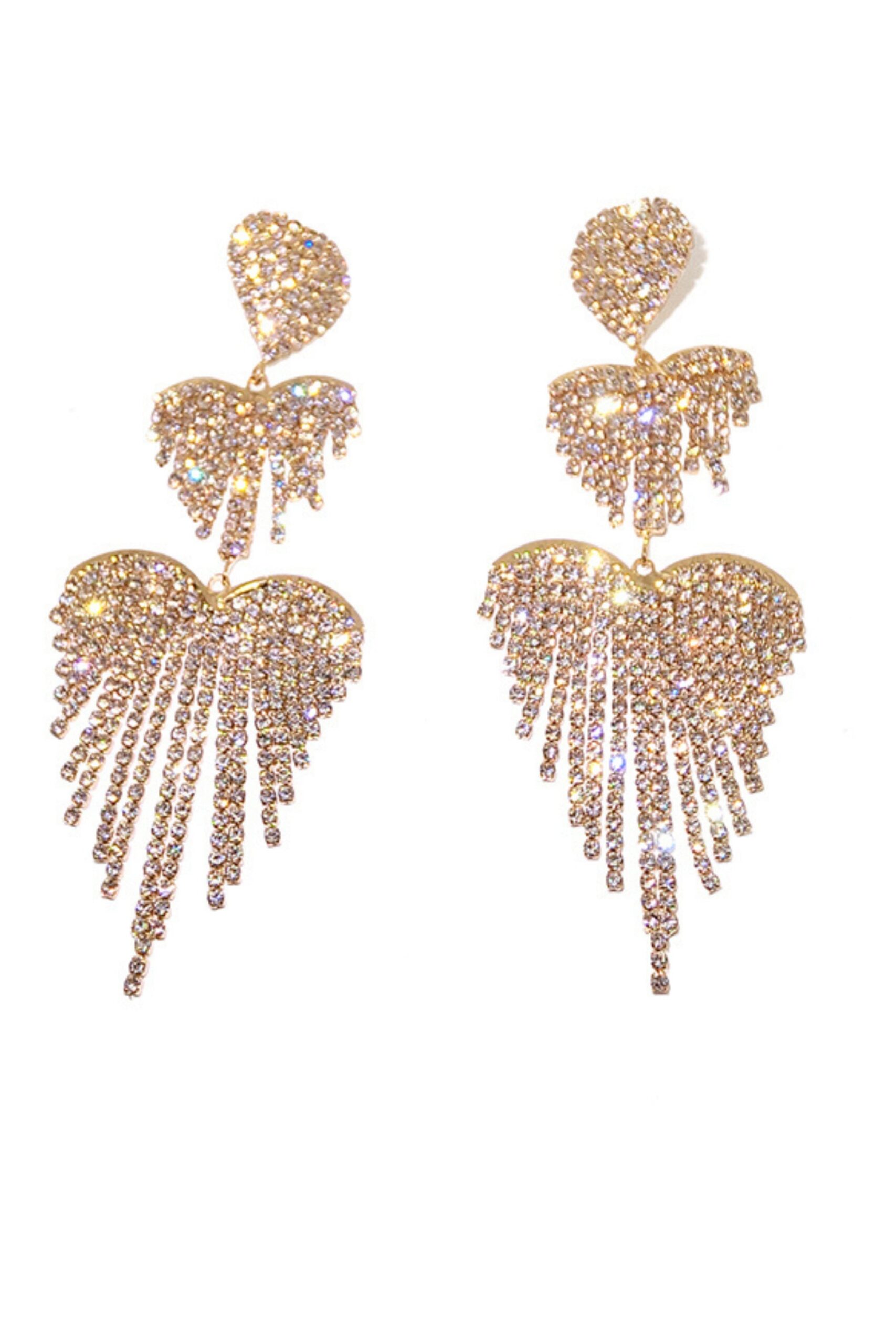 SILVER CRYSTAL DROP EARRINGS FOR WEDDING