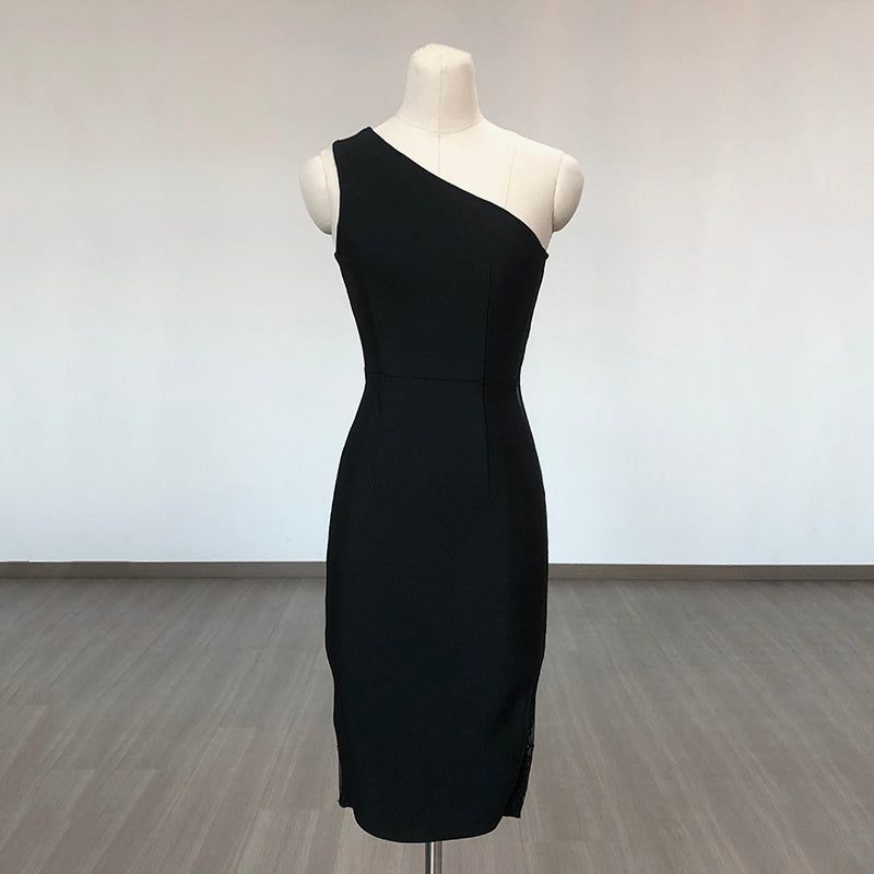 LACE PATCHWORK BANDAGE BODYCON PARTY DRESS