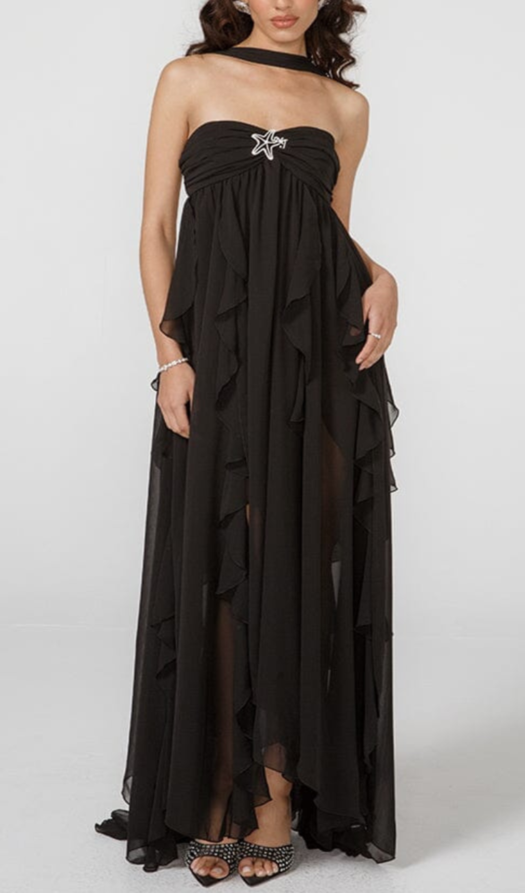 1_29a378e9-bb8c-4d63-96e0-4782982bc4ad BLACK LACE IRREGULAR MAXI DRESS FOR EVENING