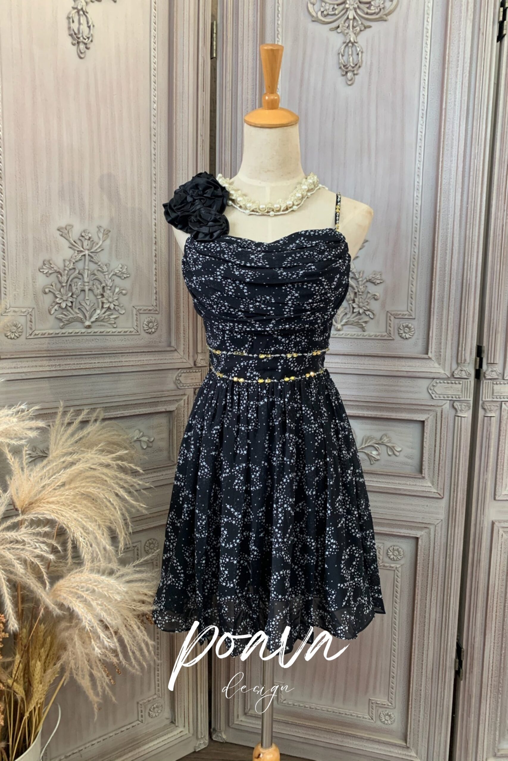 1_33deb961-83dc-454e-920d-68a66a9668ca FLORAL MIDI DRESS, BLACK, COCKTAIL PARTY