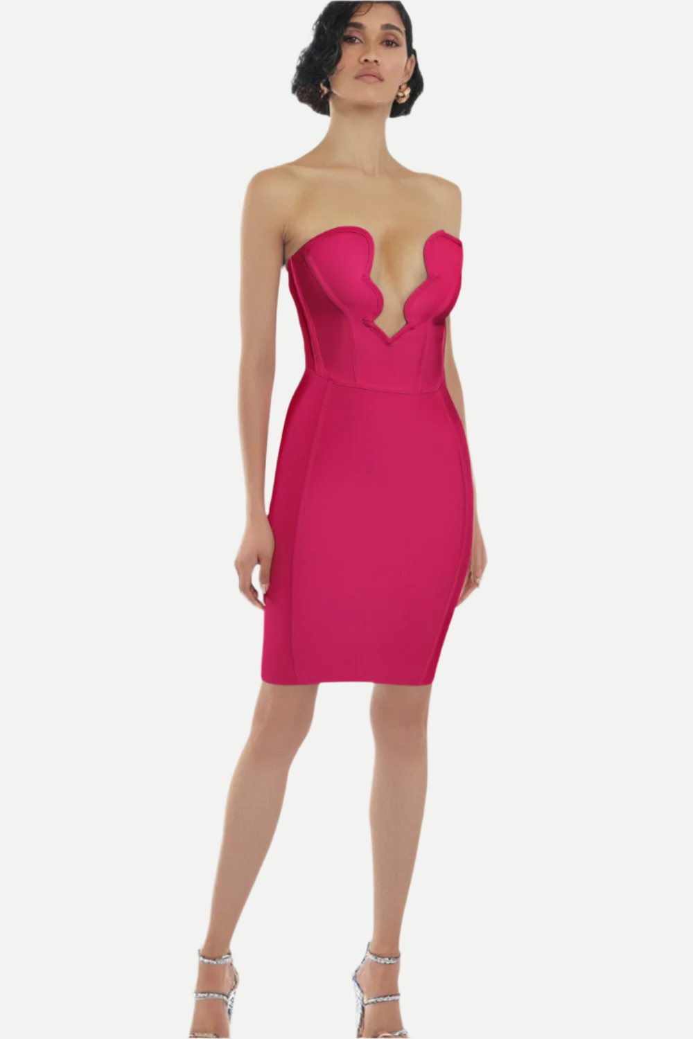 OFF SHOULDER BODYCON MIDI DRESS, ROSE RED, DATE NIGHT