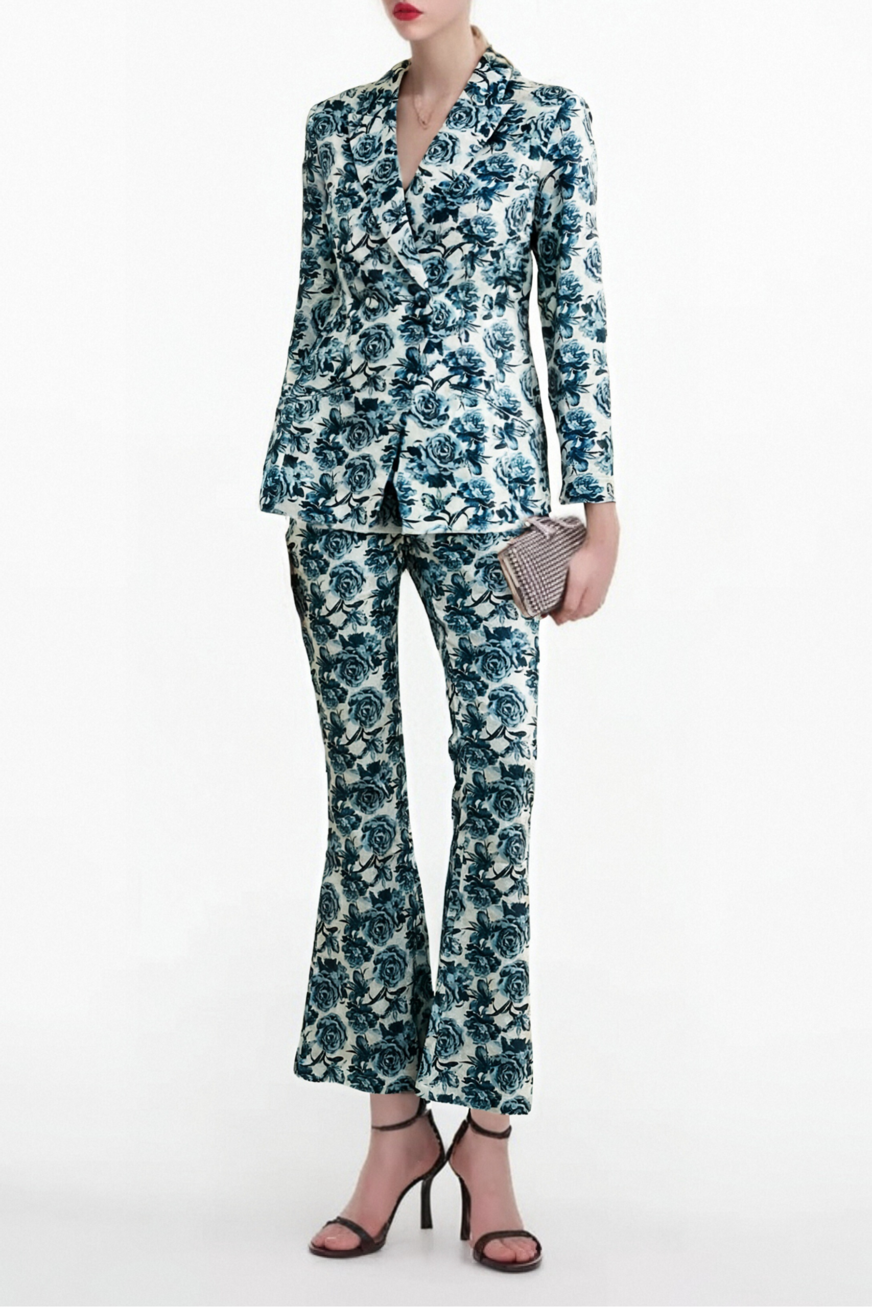 MORGANE FLORAL SET - MATCHING JACKET & TROUSERS