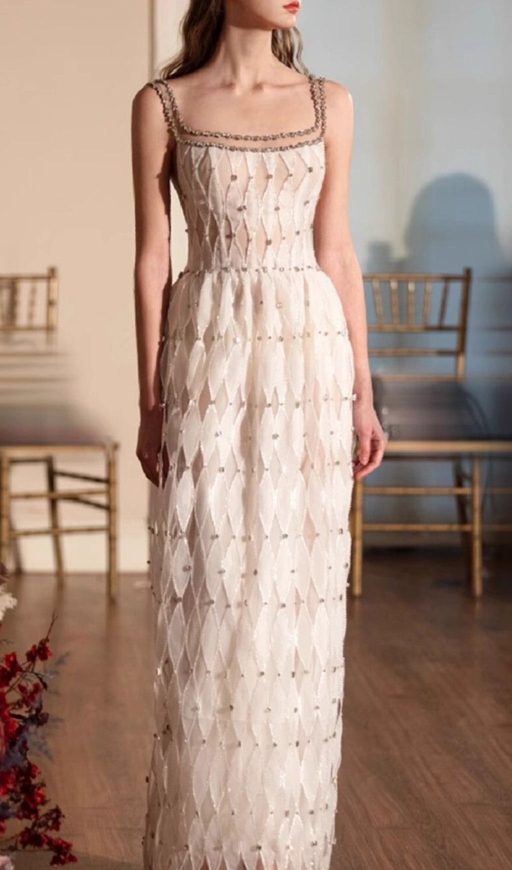 APPHIA BEAD MAXI DRESS, BOHO PARTY GOWN