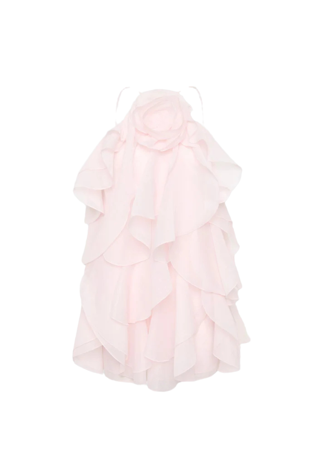 FLORAL HALTER RUFFLE MINI DRESS FOR PARTIES