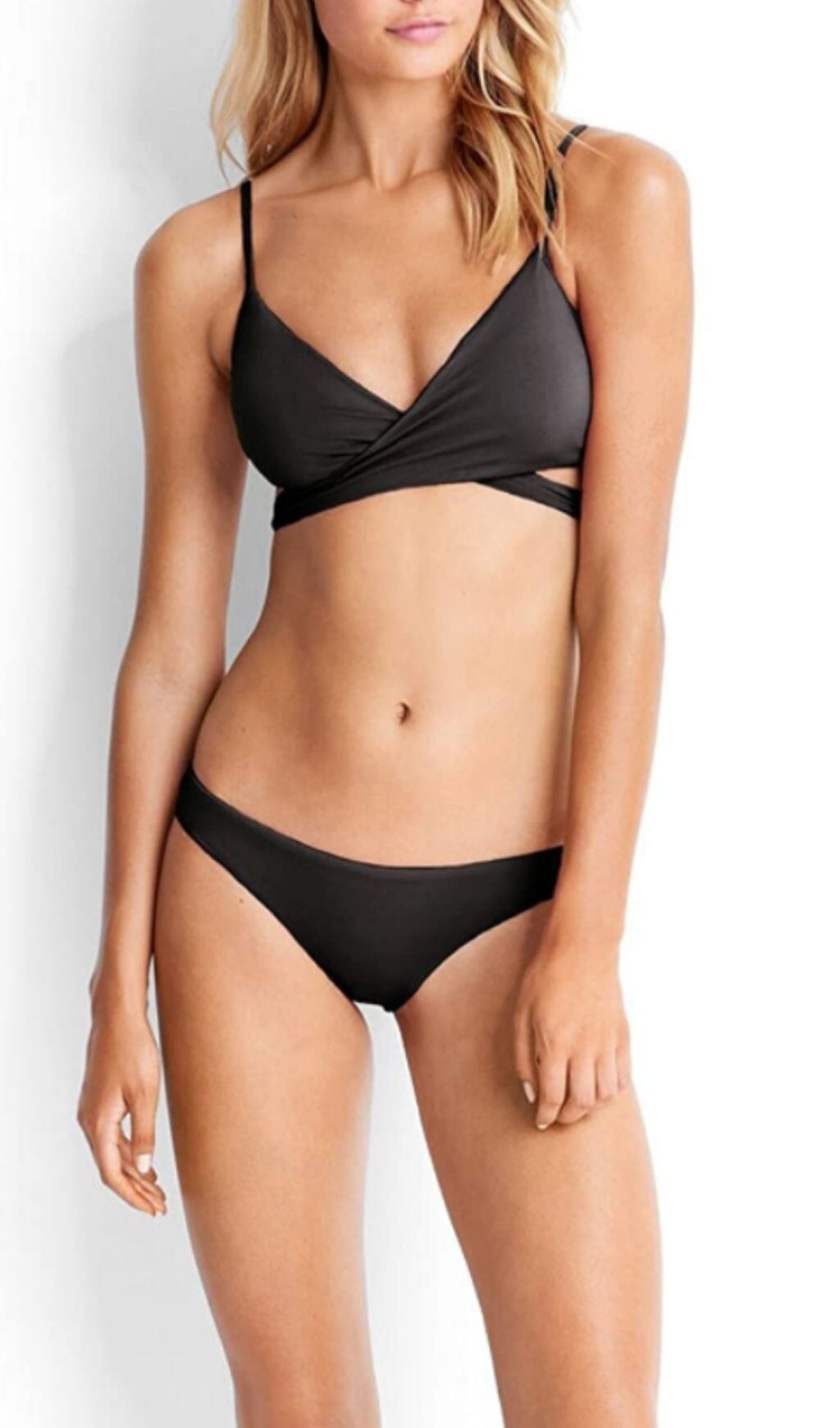 BLACK TRIANGLE BIKINI TOP FOR BEACH