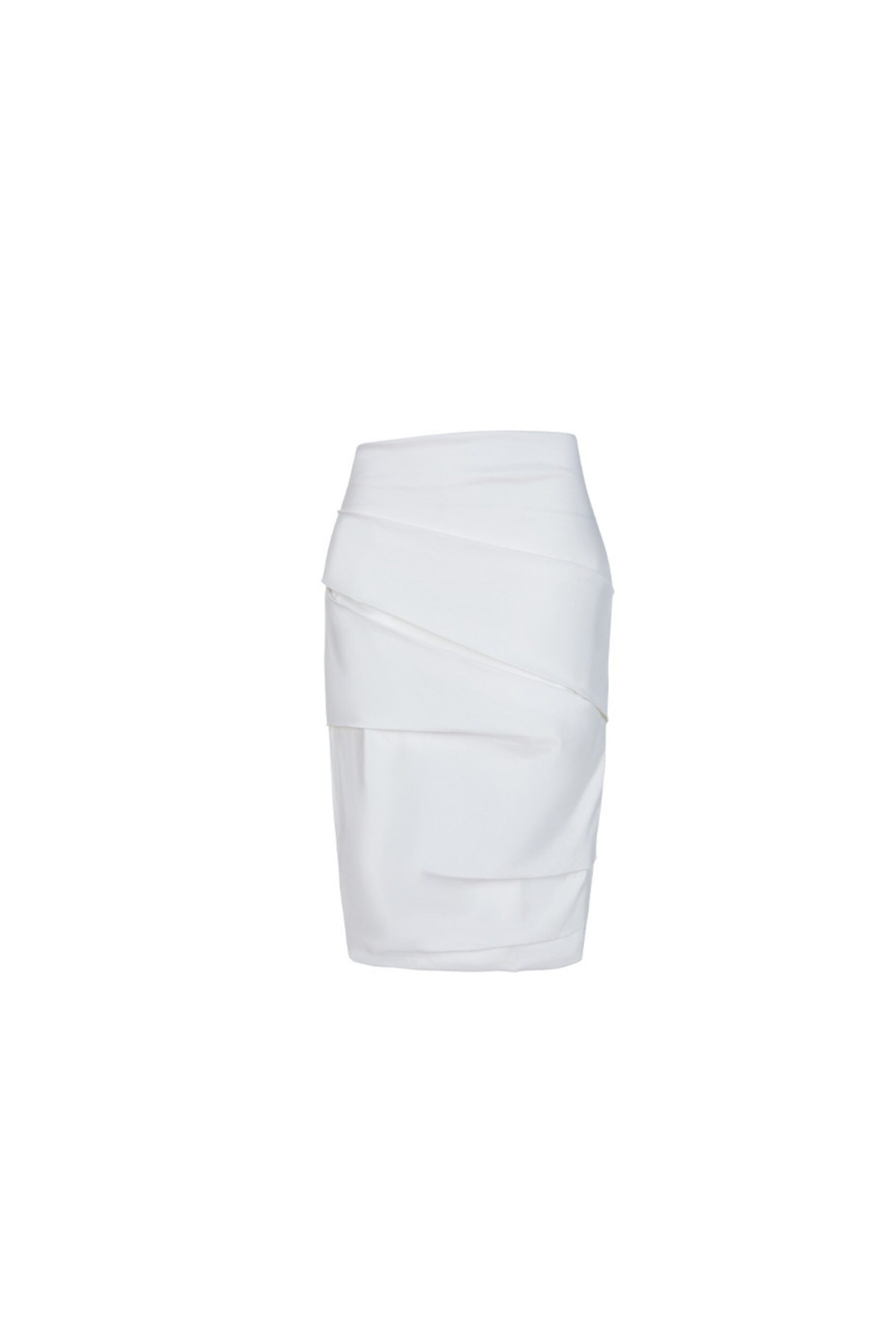 STRAPLESS BANDAGE MIDI DRESS FOR WEDDING GUEST WHITE