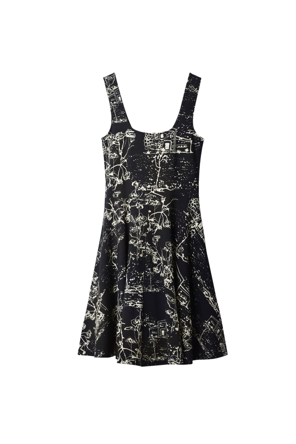 STRAPPY SKATER MINI DRESS BLACK - DATE NIGHT COCKTAIL
