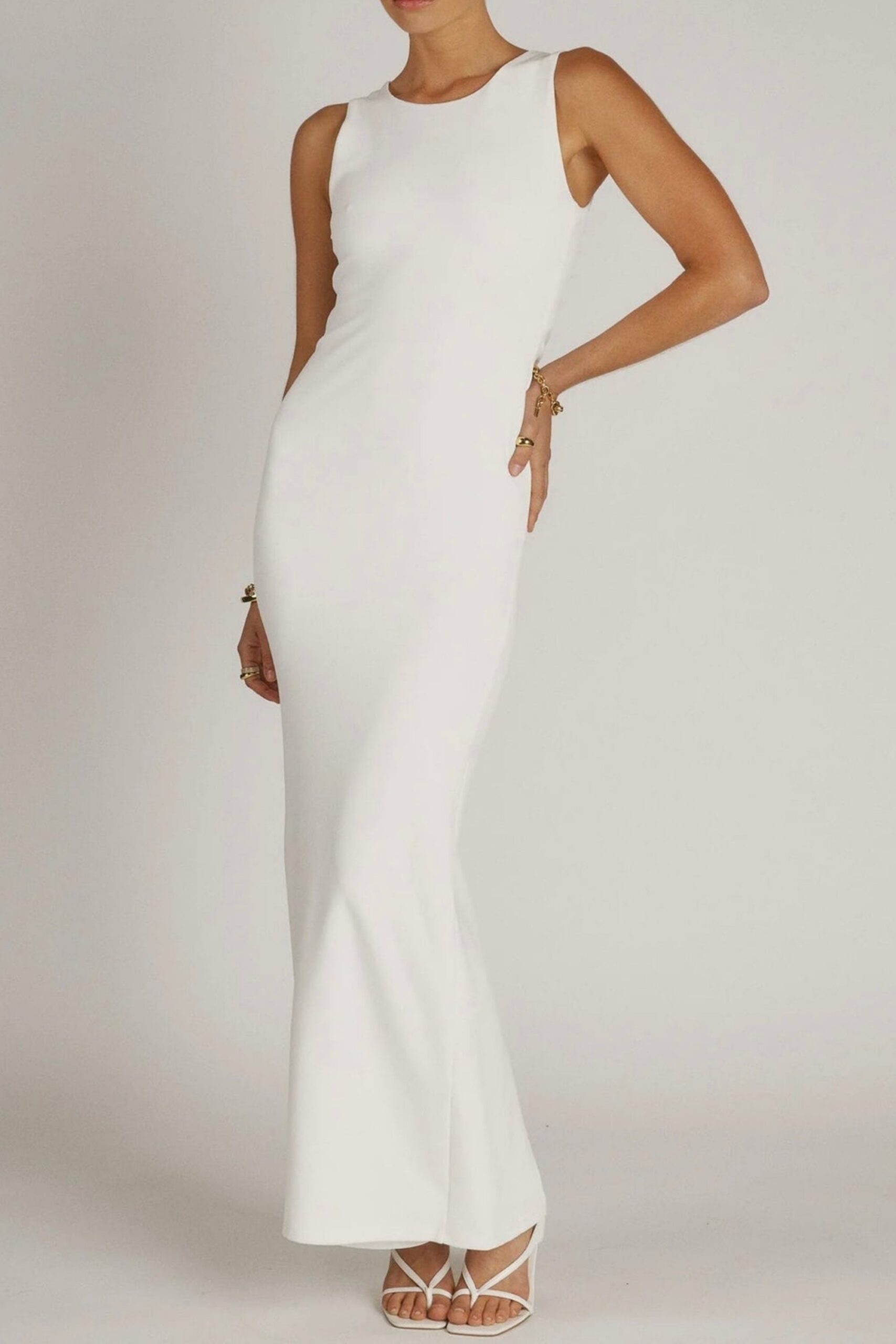 1_72f0bdce-e3cf-468e-b2ef-ba15afae1899 WHITE KNOTTED MERMAID MAXI DRESS