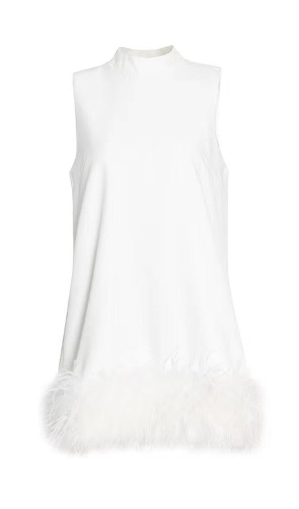 FEATHER MINI DRESS FOR PARTY NIGHT