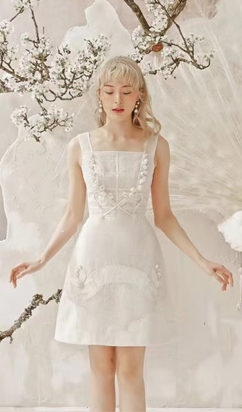 FLORAL LACE STRAP MINI DRESS, COCKTAIL PARTY