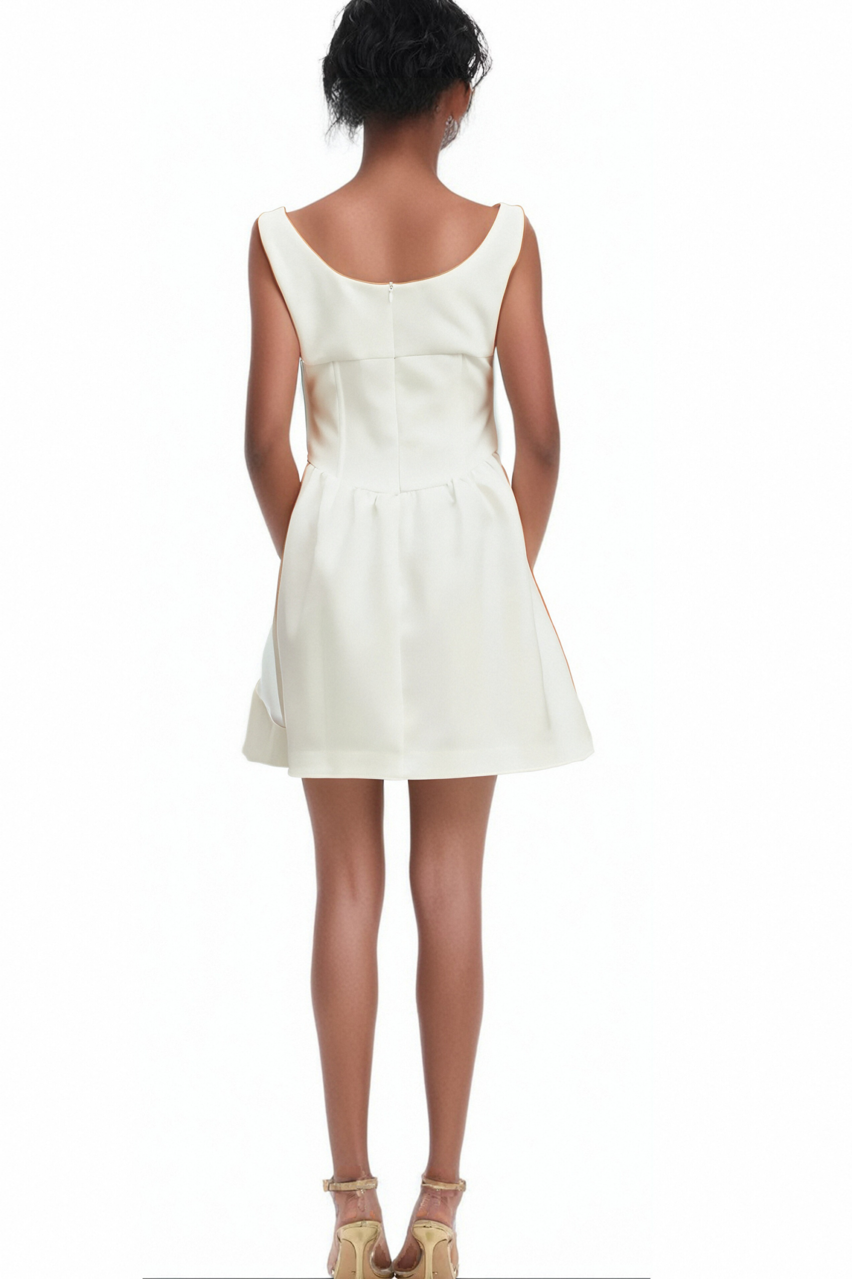 FLAVIA WHITE CRYSTAL MINI DRESS, PARTY