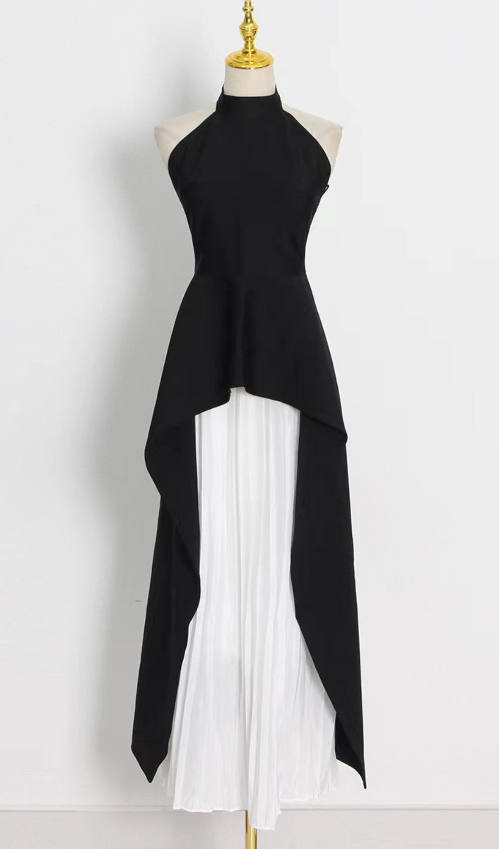 BANDAGE PLEATED PEPLUM MAXI DRESS FOR EVENTS