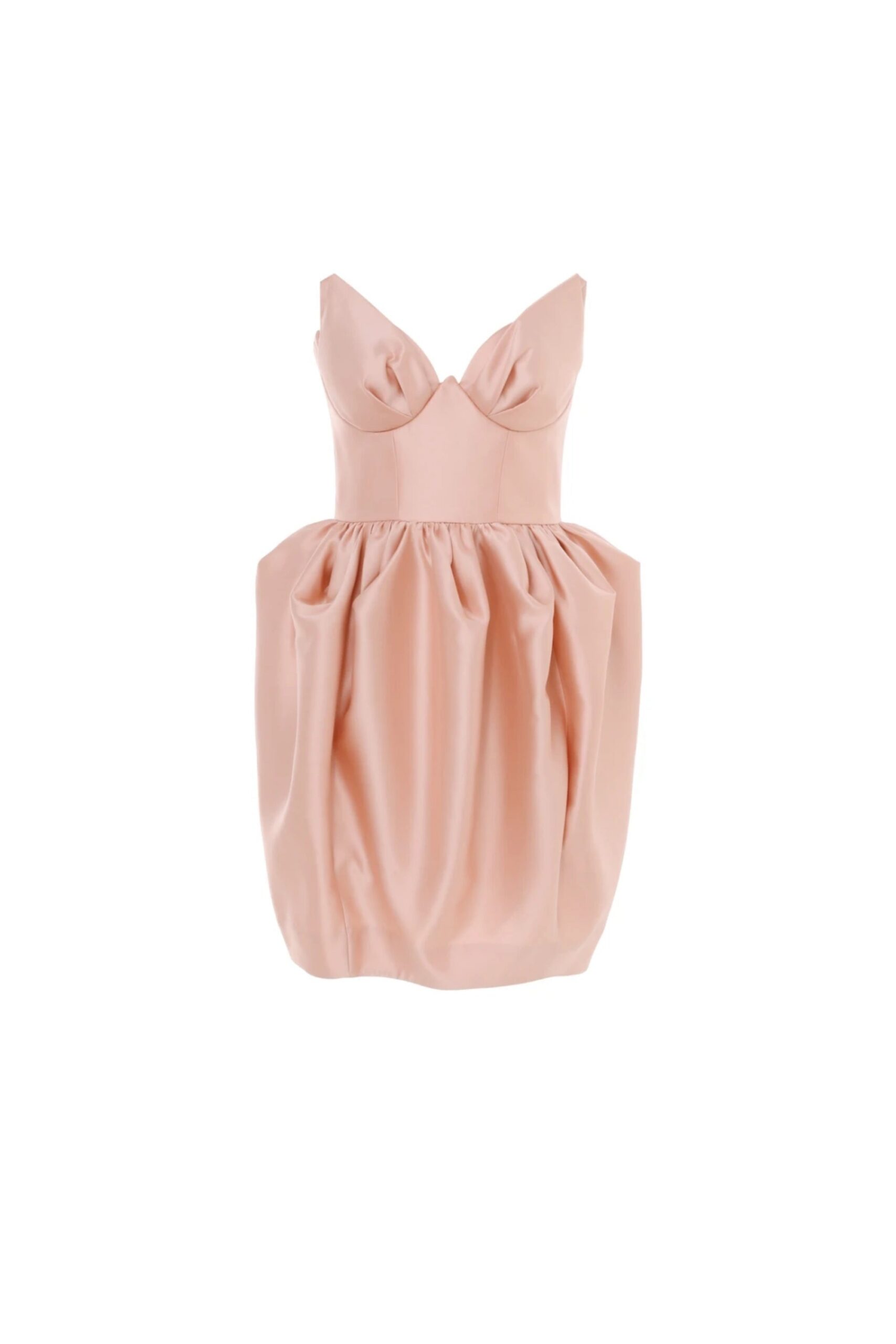 BUSTIER STRAPLESS PINK MINI DRESS FOR PARTY