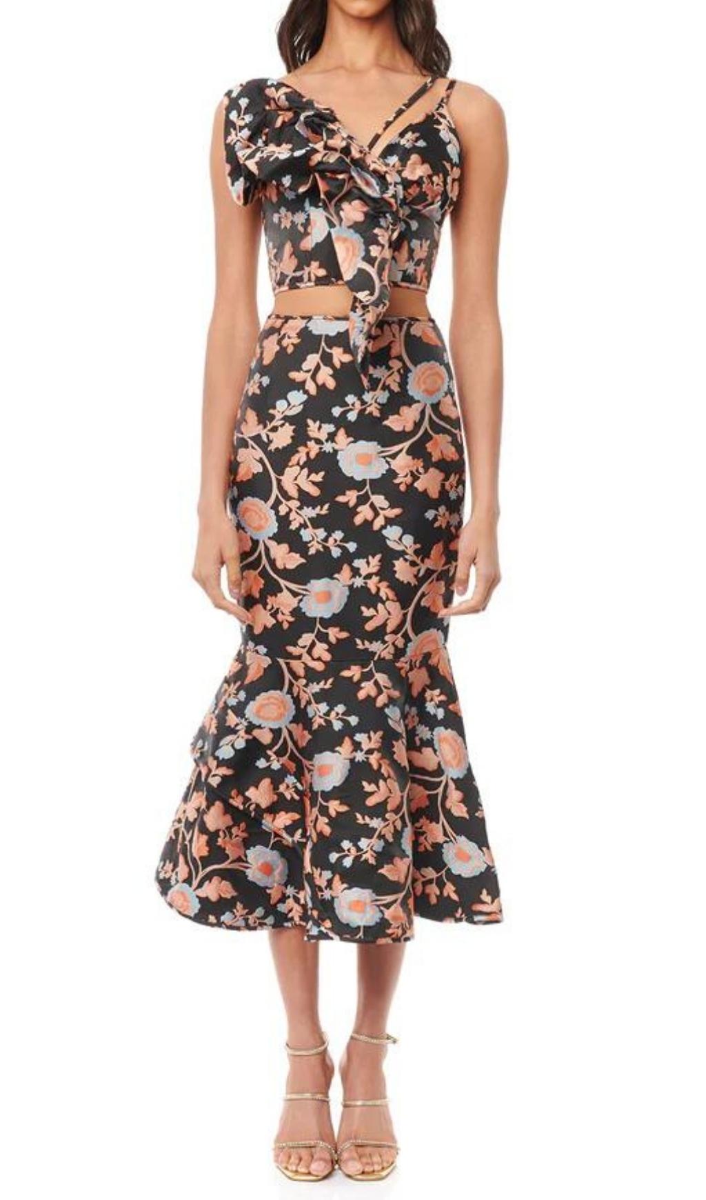 JACQUARD TWO PIECE SET FOR EVENING PARTY