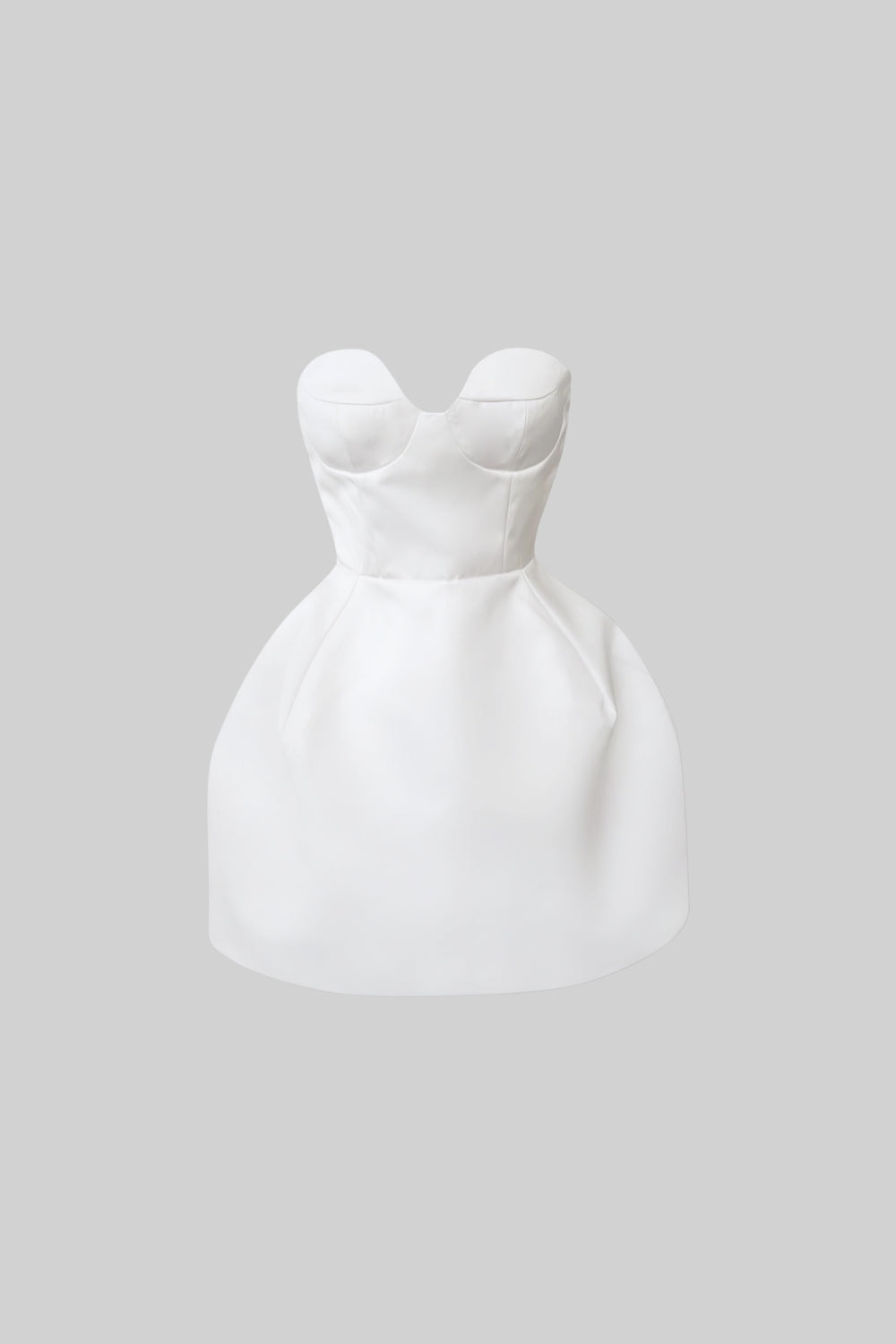 SLEEVELESS HOURGLASS DOLL DRESS WHITE