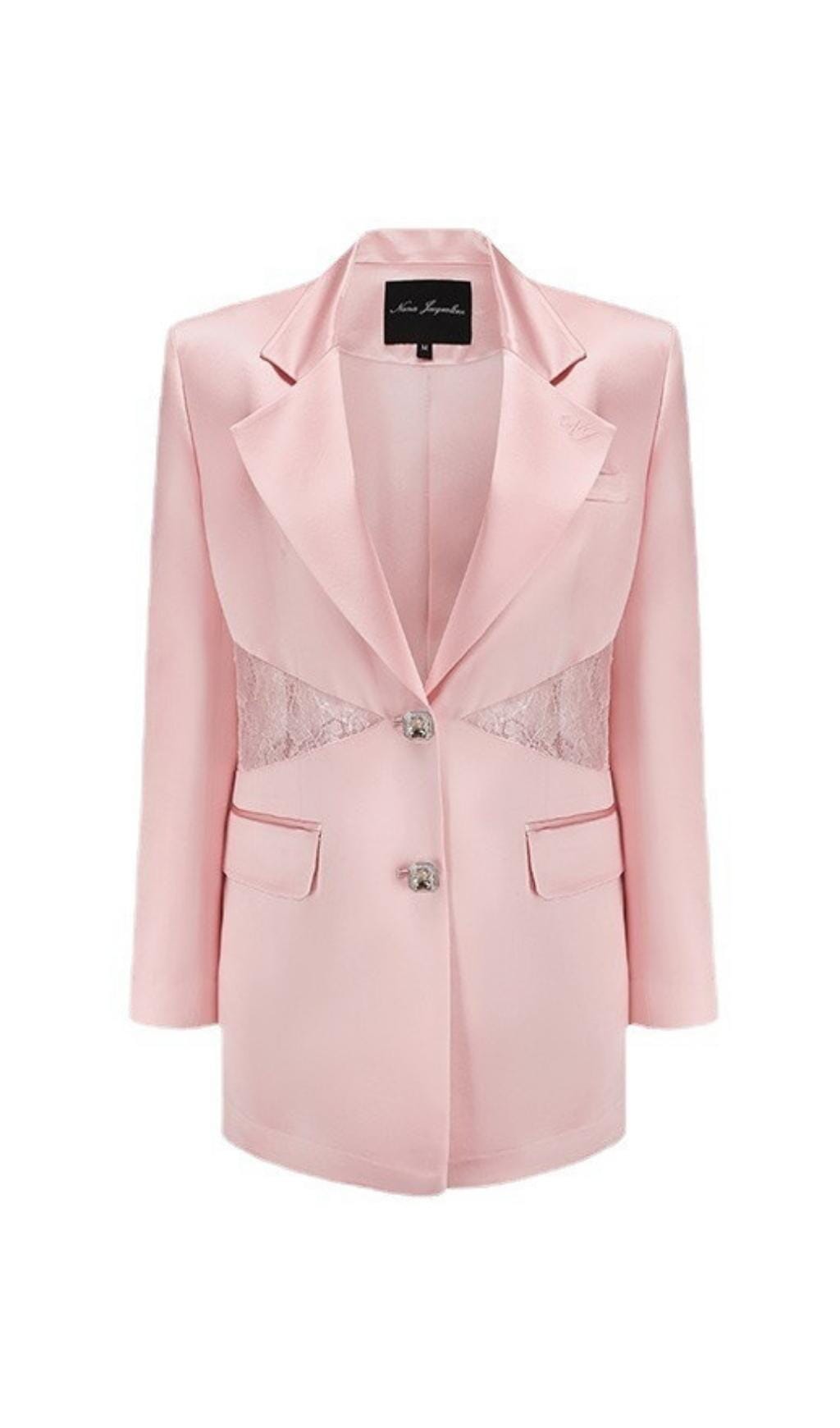 LONG SLEEVE LACE BLAZER FOR WEDDING GUEST