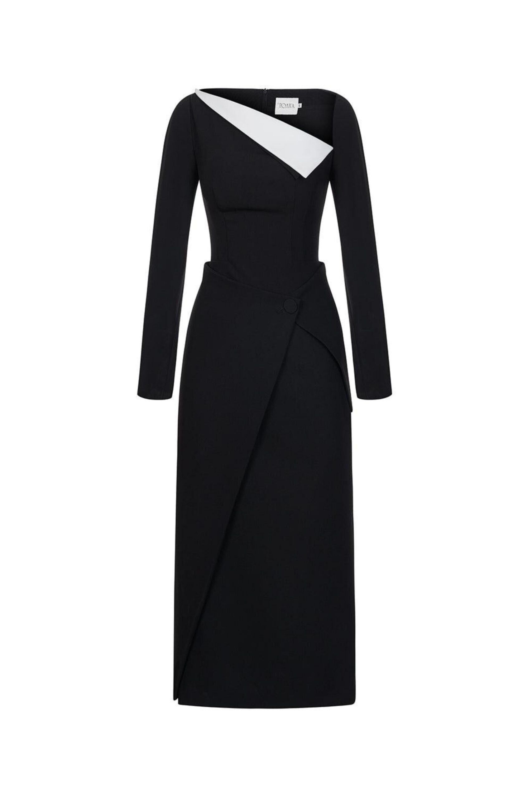 WENDY ASYMMETRIC SHEATH MIDI DRESS FOR COCKTAIL